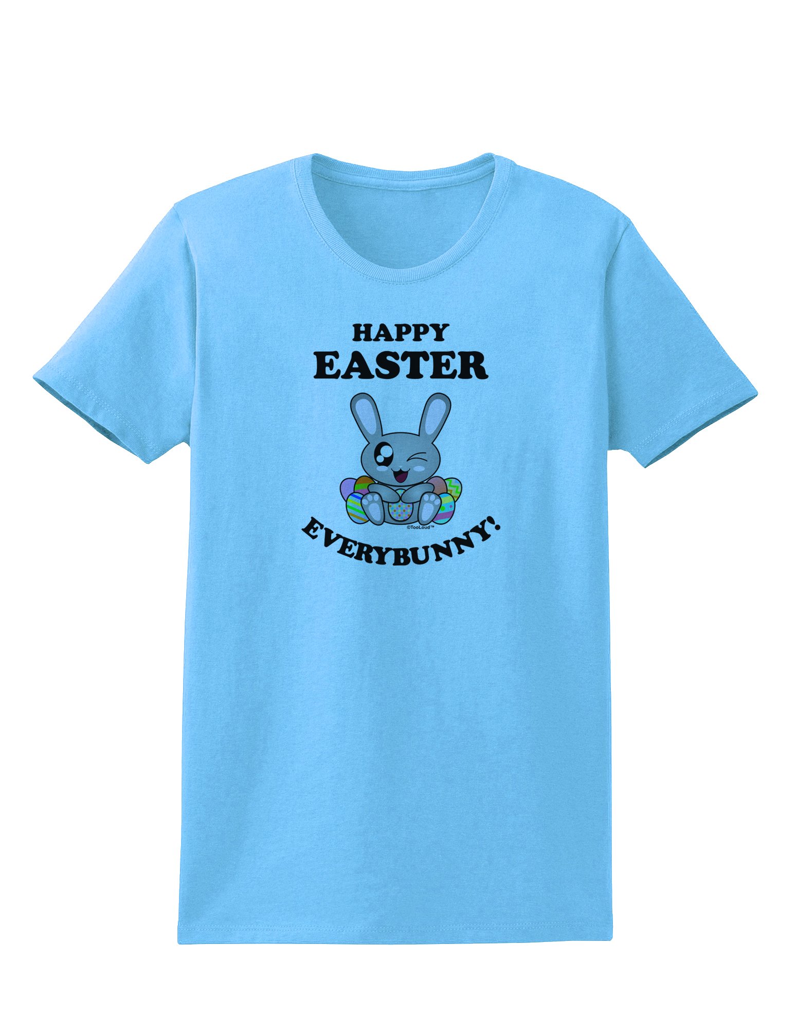 Happy Easter Everybunny Women's T-Shirt - Cute Bunny Graphic Tee for Easter Celebrations, Spring Outfits & Casual Wear