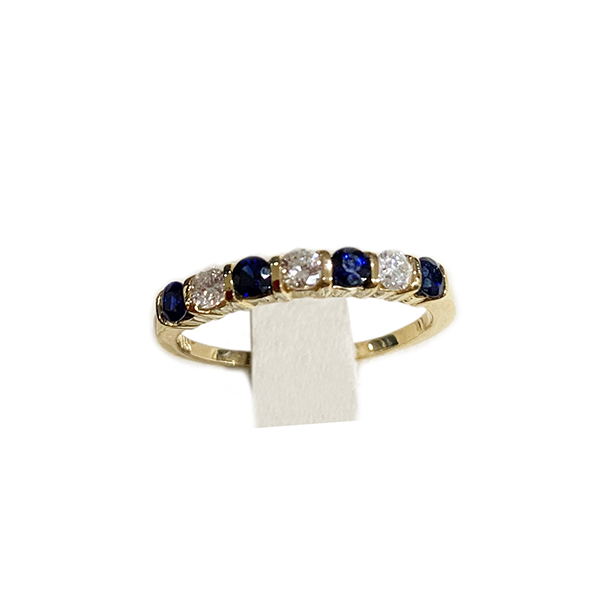14K Yellow Gold Sapphire Ring for Women - Elegant Blue Sapphire Wedding Band, Anniversary Gift, Promise Ring - Perfect for Engagements, Bridal Jewelry & Special Occasions