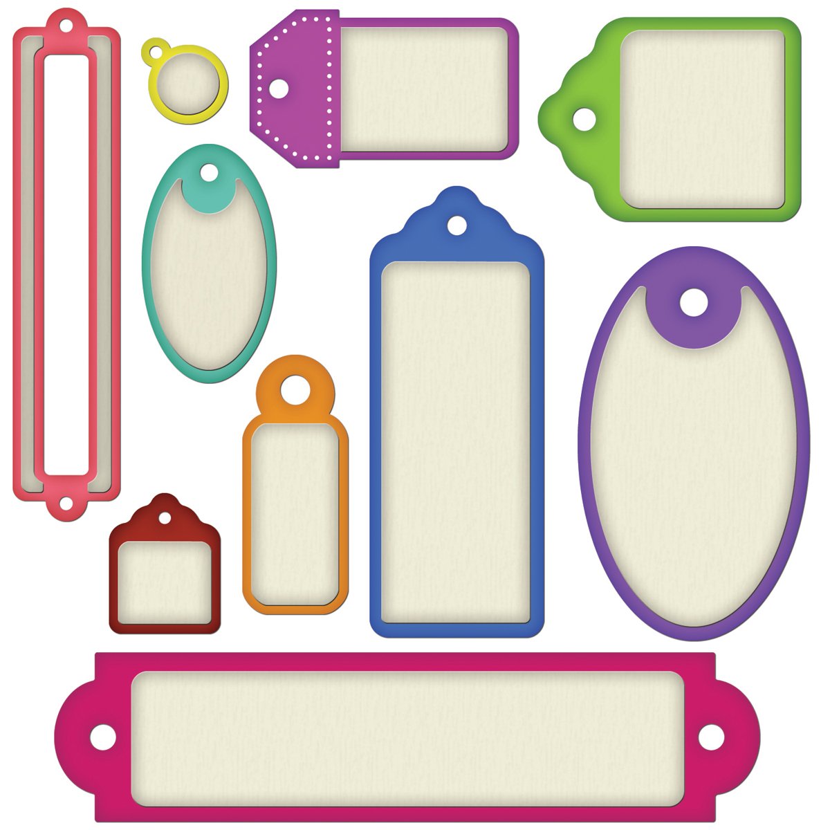 Spellbinders S4-367 Shapeabilities Back to Basics Tags Die Templates - Scrapbooking, Card Making & DIY Craft Projects for Paper Crafting Enthusiasts
