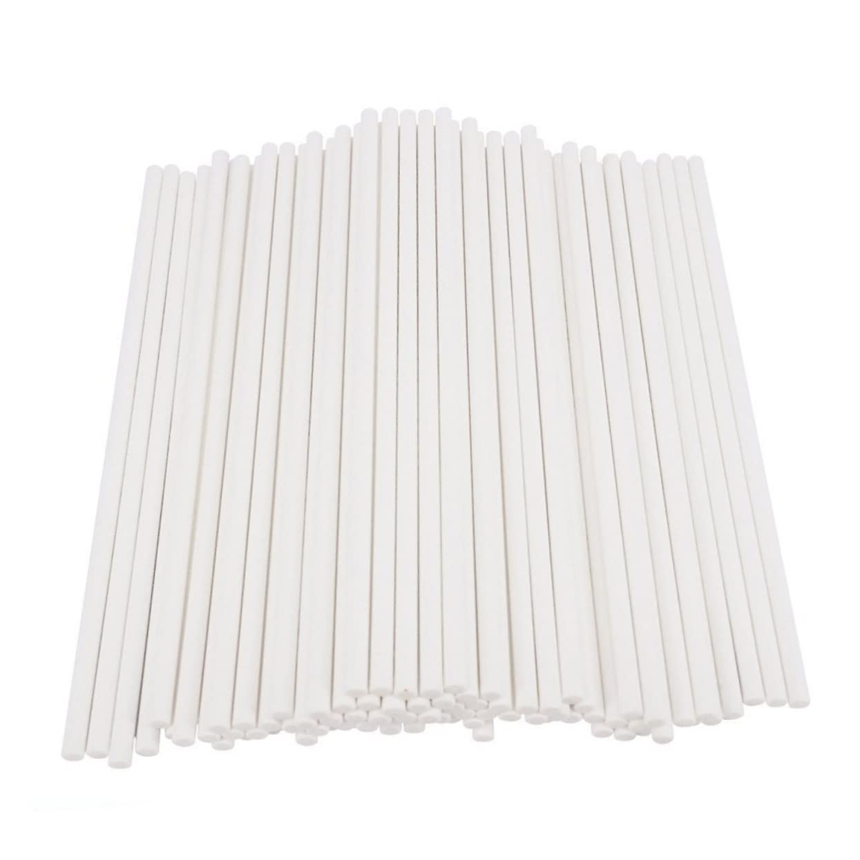 50pcs White Solid Blotting Paper Lollipop Sticks - DIY Candy & Cake Decorating Supplies for Parties, Baking, and Crafting