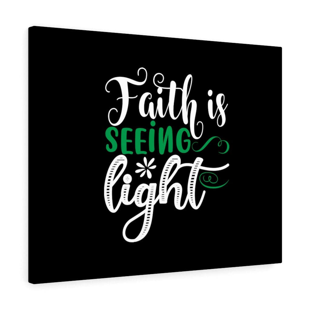 Faith is Seeing Light Christian Wall Art - Bible Verse Print Ready to Hang - Inspirational Home Decor for Living Room, Bedroom & Office - Perfect Gift for Religious Occasions