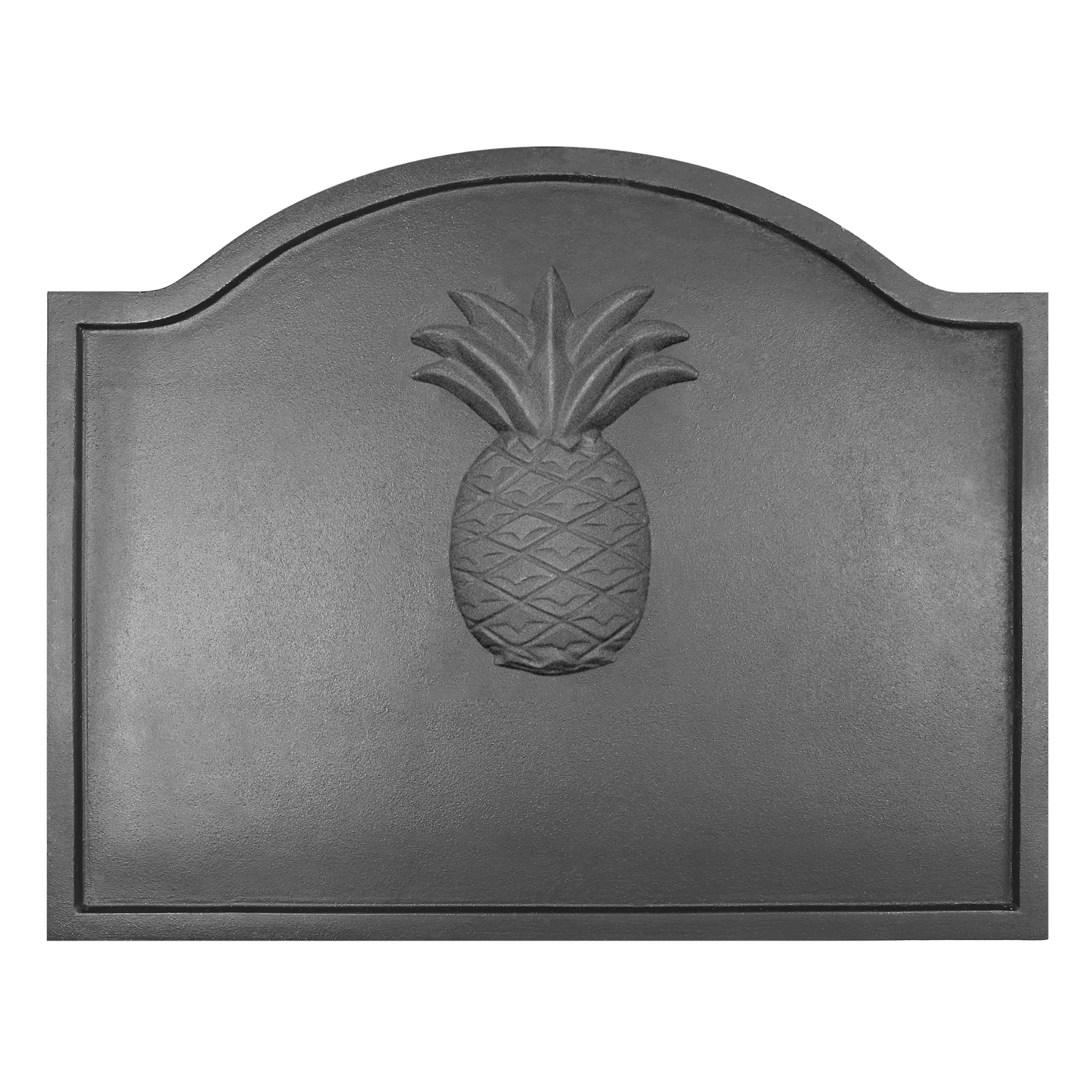 Small Pineapple Cast Iron Fireback - Decorative Fireplace Back Panel for Rustic & Traditional Home Decor - Perfect for Fireplace Protection & Heat Reflection in Living Rooms, Bedrooms, and Cabins