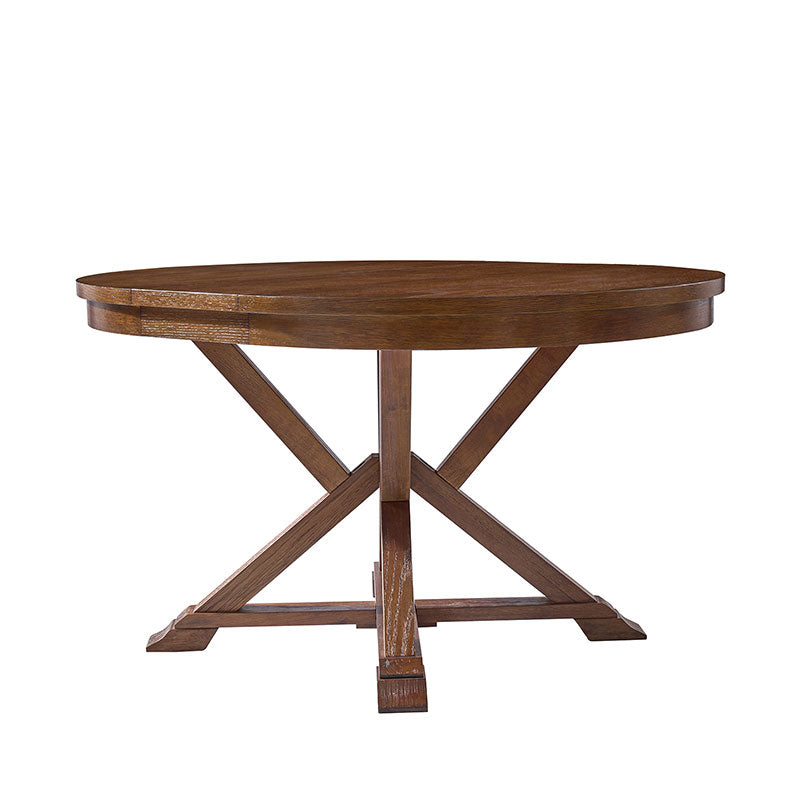Extendable Round Dining Table - Traditional Israeli Design for Small Spaces | Perfect for Family Gatherings & Dinner Parties