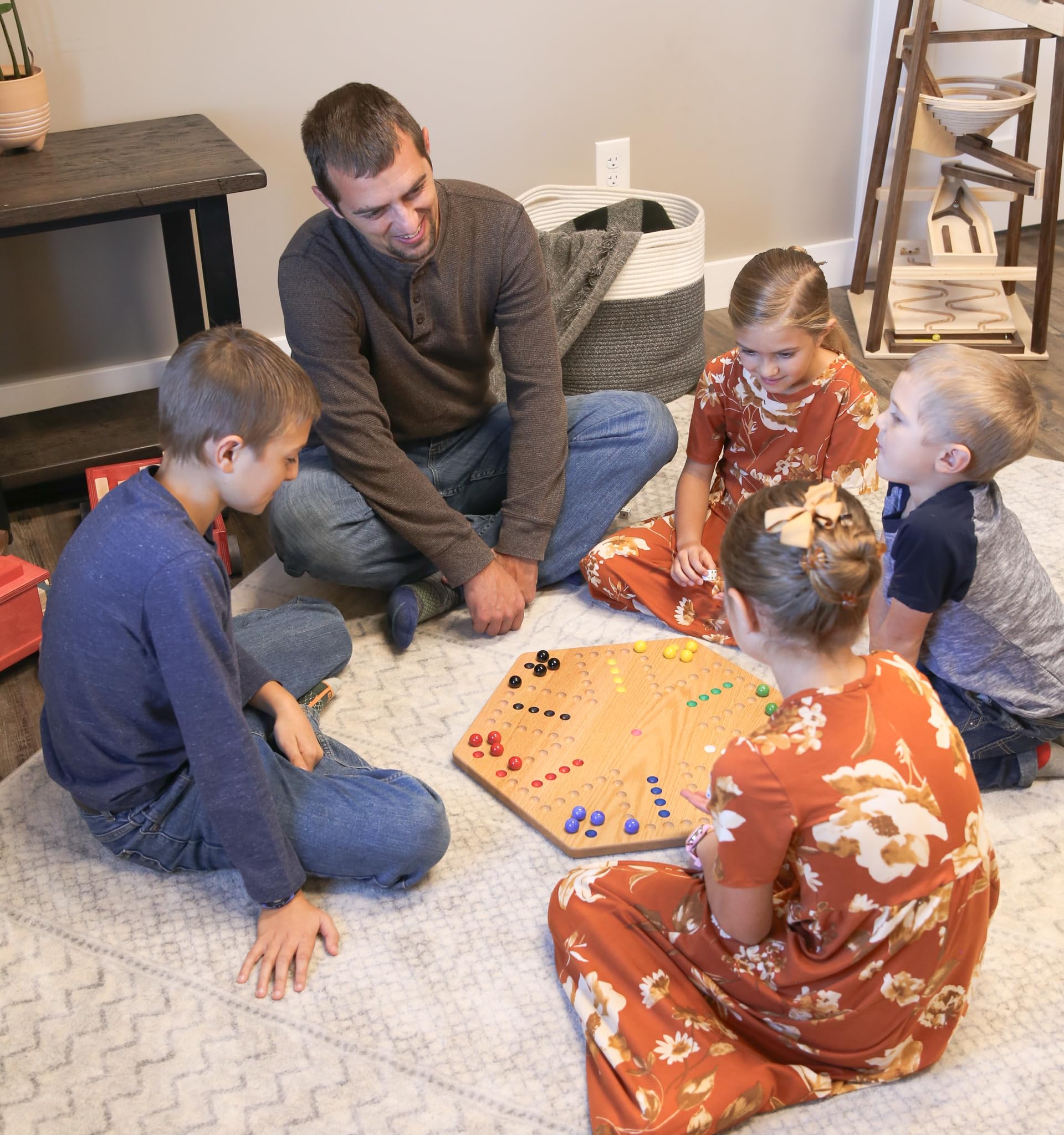 AmishToyBox.com Wahoo Marble Game Board Set - 16