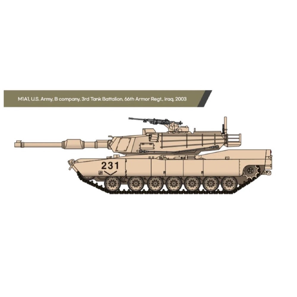 1/72 Scale USMC M1A1 Abrams Tank Model Kit - Academy 13430 - Perfect for Military Collectors, Model Builders & History Enthusiasts - Display, Gifts or Wargaming Scenarios