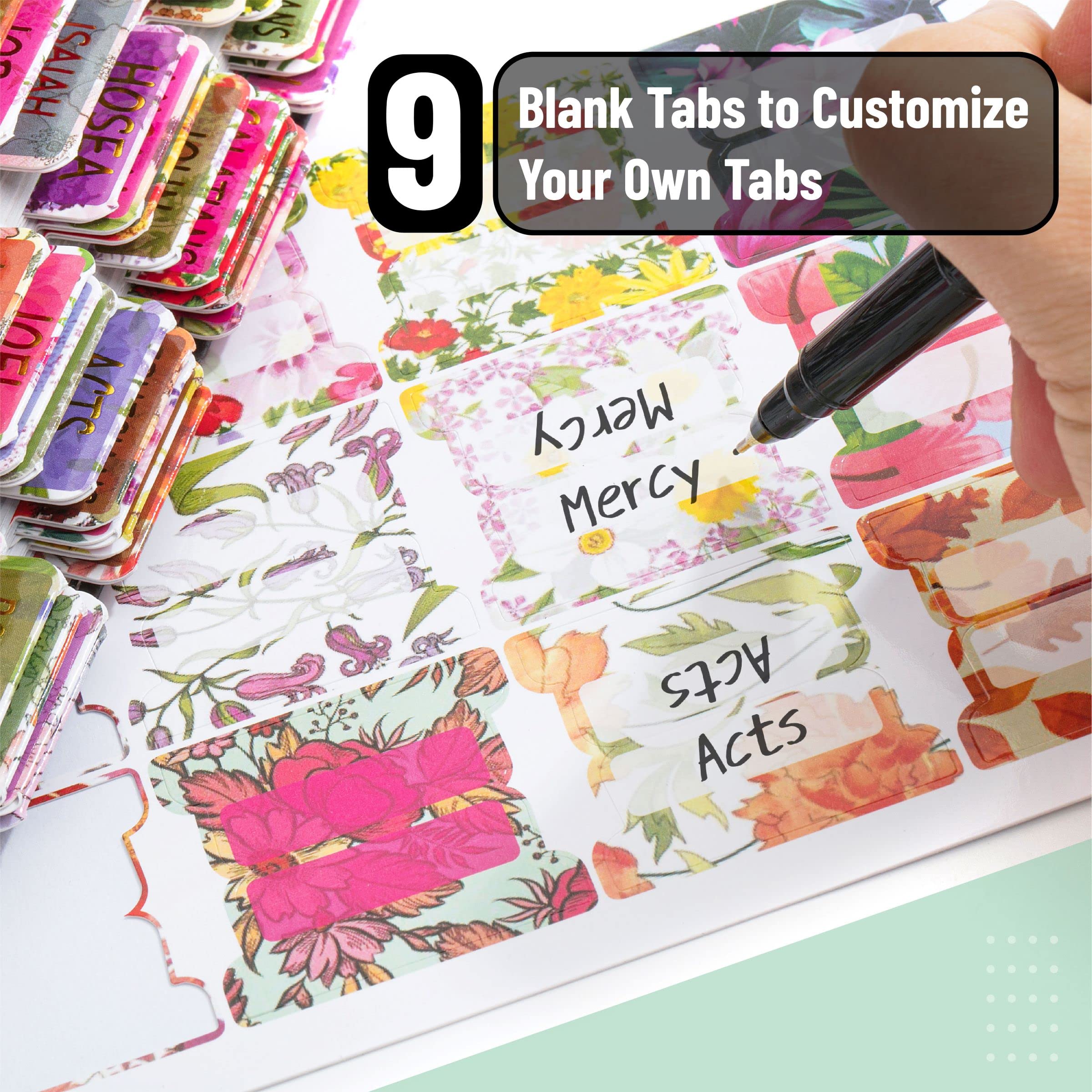 Mr. Pen Bible Tabs - 75 Laminated Bible Index Tabs for Old & New Testament, Scripture Journaling Supplies, Bible Study Accessories for Women & Men | Perfect for Bible Marking, Scripture Organization & Church Study Groups