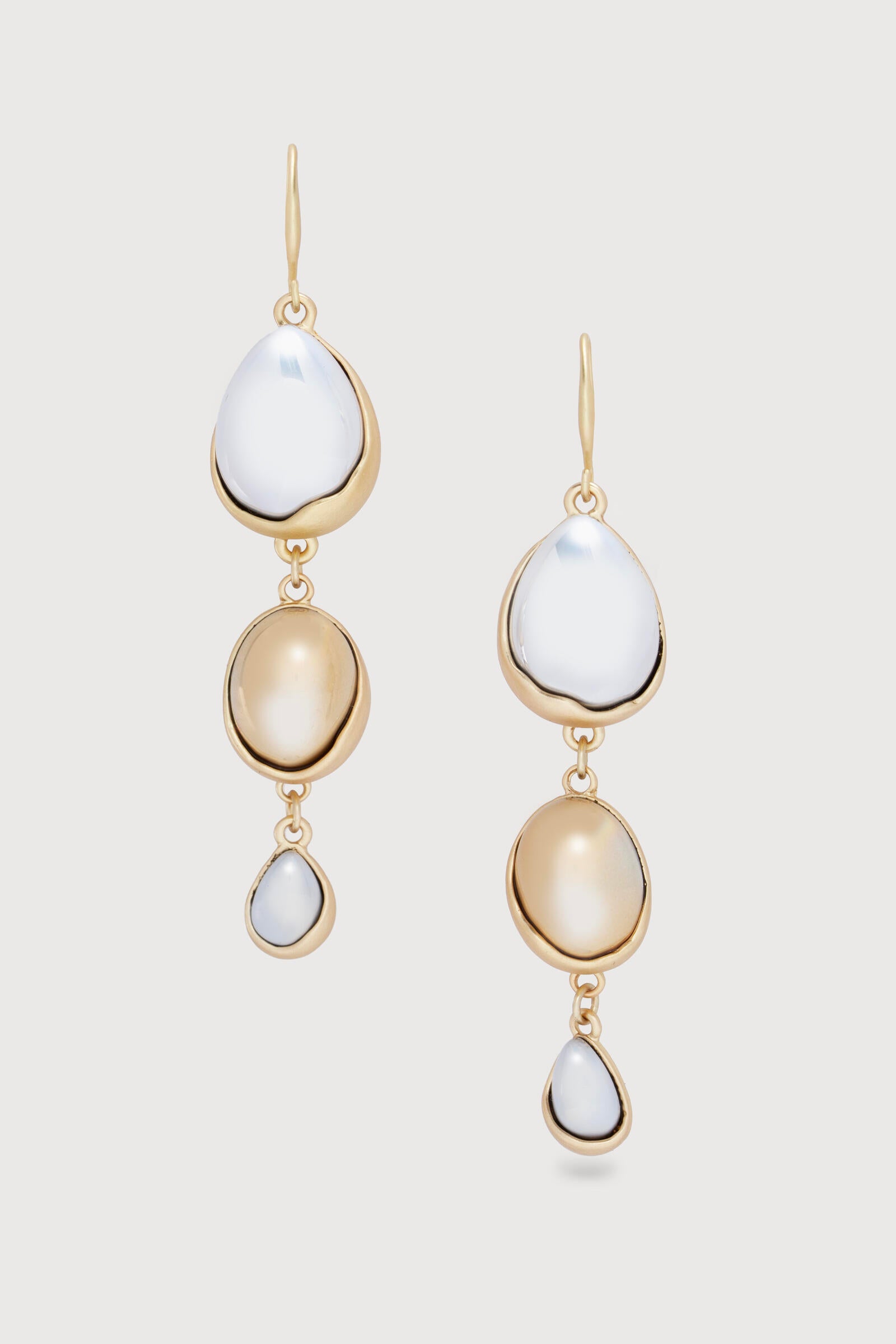 Elegant Triple Glass Orb Dangle Earrings for Women - Boho Chic Jewelry for Party, Wedding & Everyday Wear