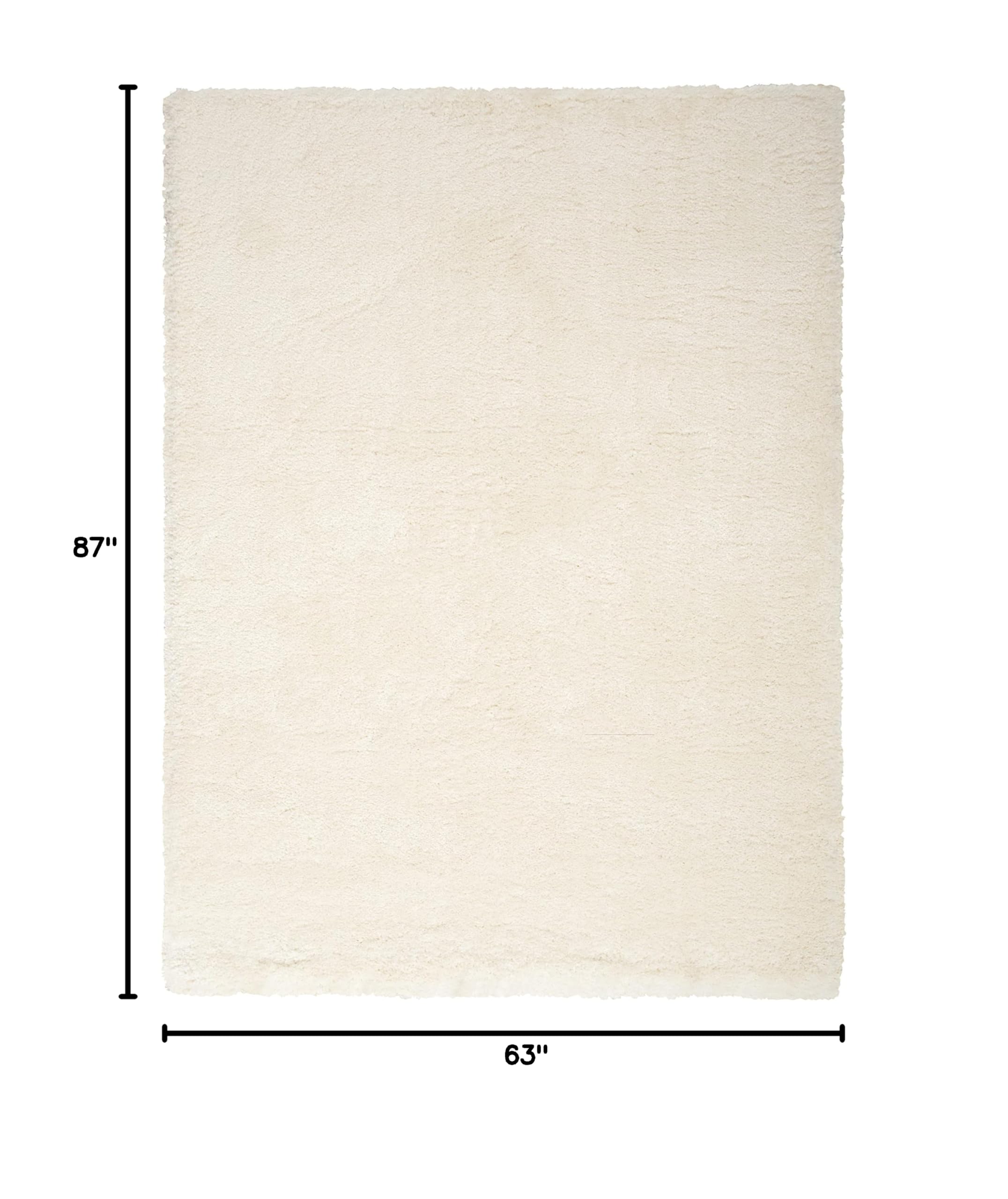Nourison Luxurious Shag Ivory 5'3