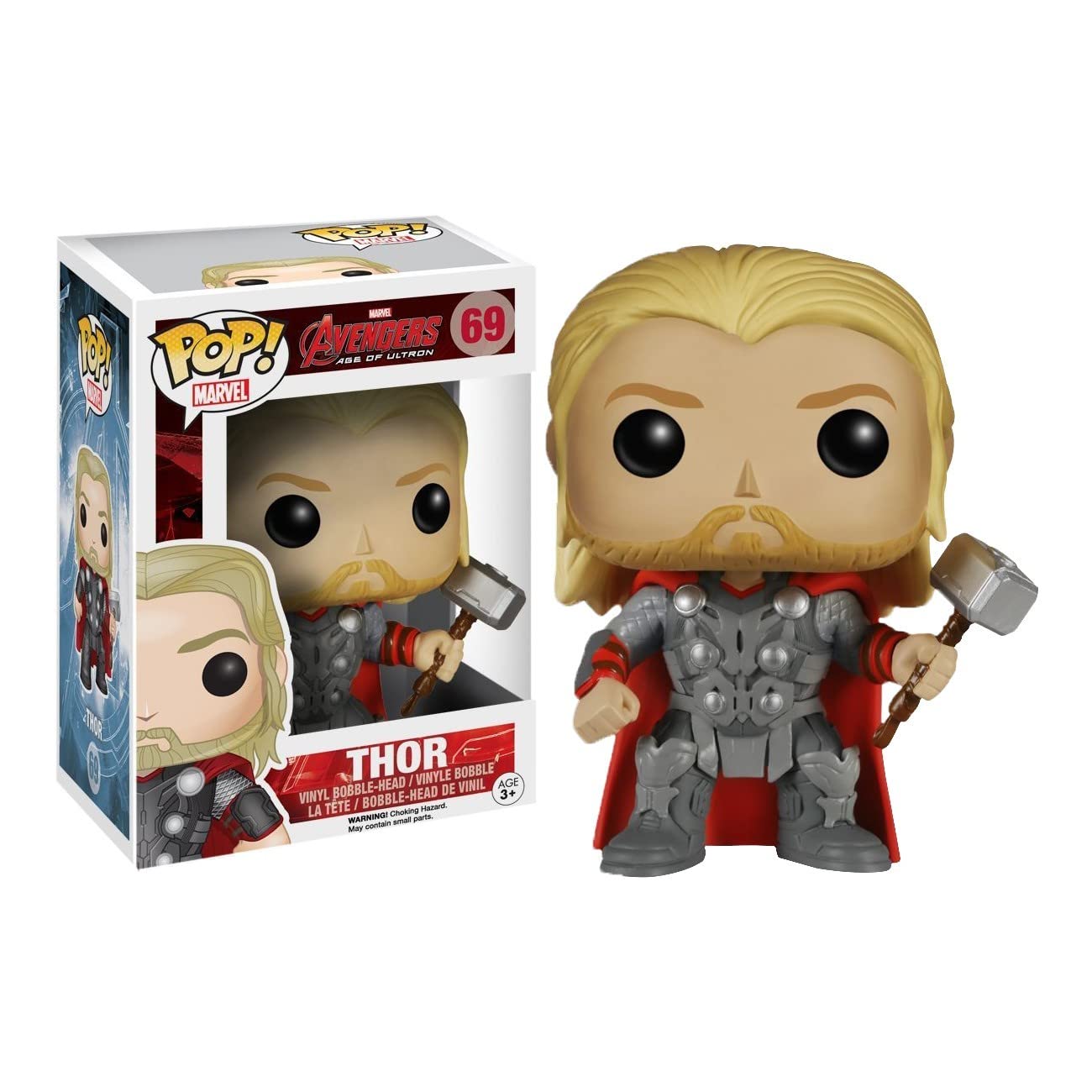 Avengers Age of Ultron Thor #69 Pop Vinyl Figure - Collectible Marvel Movie Action Figure for Display, Gifts & Comic Con Events