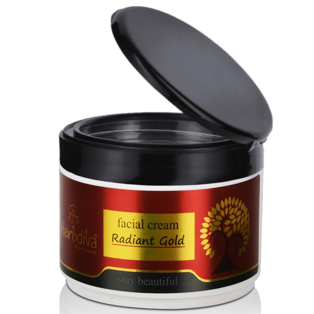 Herbdiva Radiant Gold Face Massage Cream 250g - Anti-Aging, Brightening & Hydrating Facial Moisturizer for Youthful Glow | Nourishes All Skin Types | Perfect for Daily Skincare & Spa Night Routine