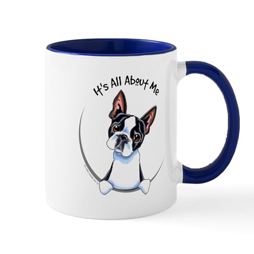 White/Navy Inside - Boston Terrier IAAM Large Mug