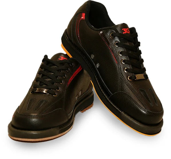 3G Men's Racer Black/Red Right Hand Bowling Shoes - Professional Comfort for League Play & Tournament Performance