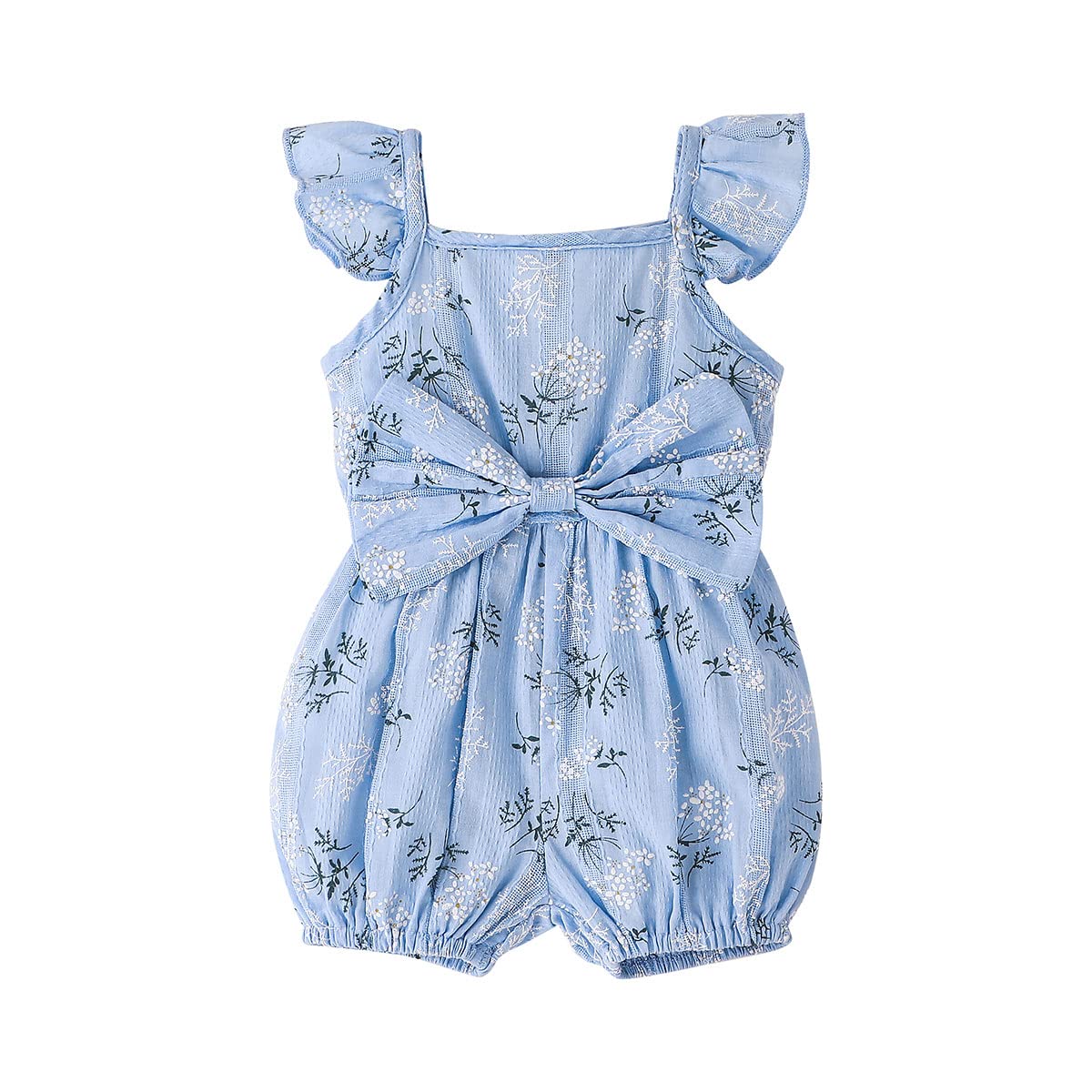 Newborn Baby Girl Romper Set - Floral Ruffle Sleeve Onesie Jumpsuit & Bodysuit | Summer Cute Outfit for Infant | Perfect for Photoshoots, Parties & Daily Wear