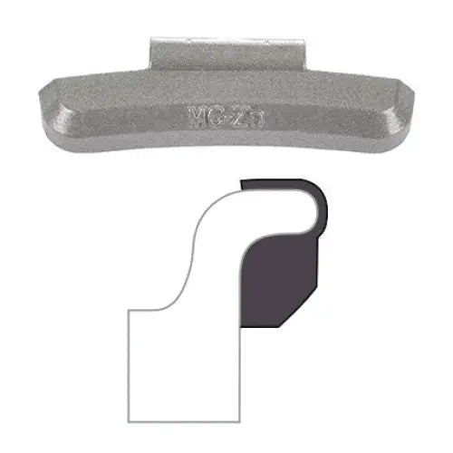 AA MC Clip On Wheel Weights - Coated Zinc Plated (25-Piece Box) | Perfect for Balancing Car, Truck & Motorcycle Tires