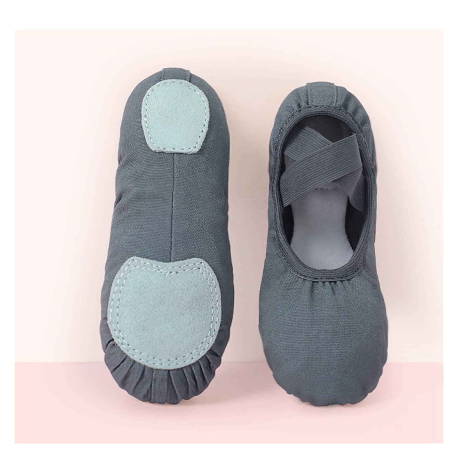WSSBK Women's Ballet Shoes - Soft Canvas Ballet Slippers for Girls & Adults - Ballerina Dance Practice Shoes - Size 44 (Color A) - Perfect for Ballet Class, Recitals & Dance Training