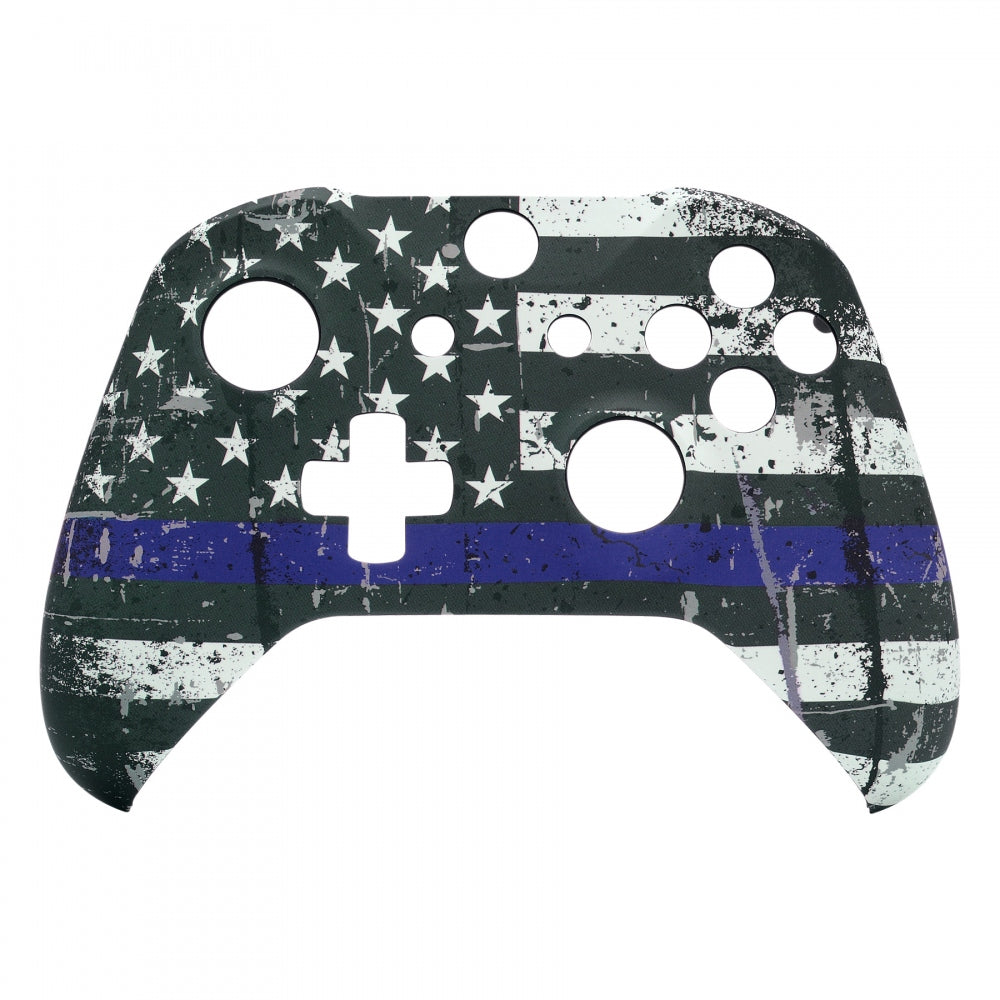 eXtremeRate Soft Touch Front Housing Shell Replacement for Xbox One X & S Controller - Custom Pattern Design | Enhanced Grip & Comfort for Gaming, Streaming & Long Play Sessions