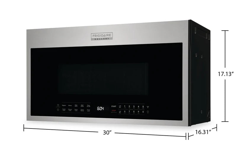 Frigidaire Gallery GMOS196CAF 1.9 Cu. Ft. Stainless Steel Over-the-Range Convection Microwave Oven - Perfect for Kitchen Remodeling & Small Space Cooking