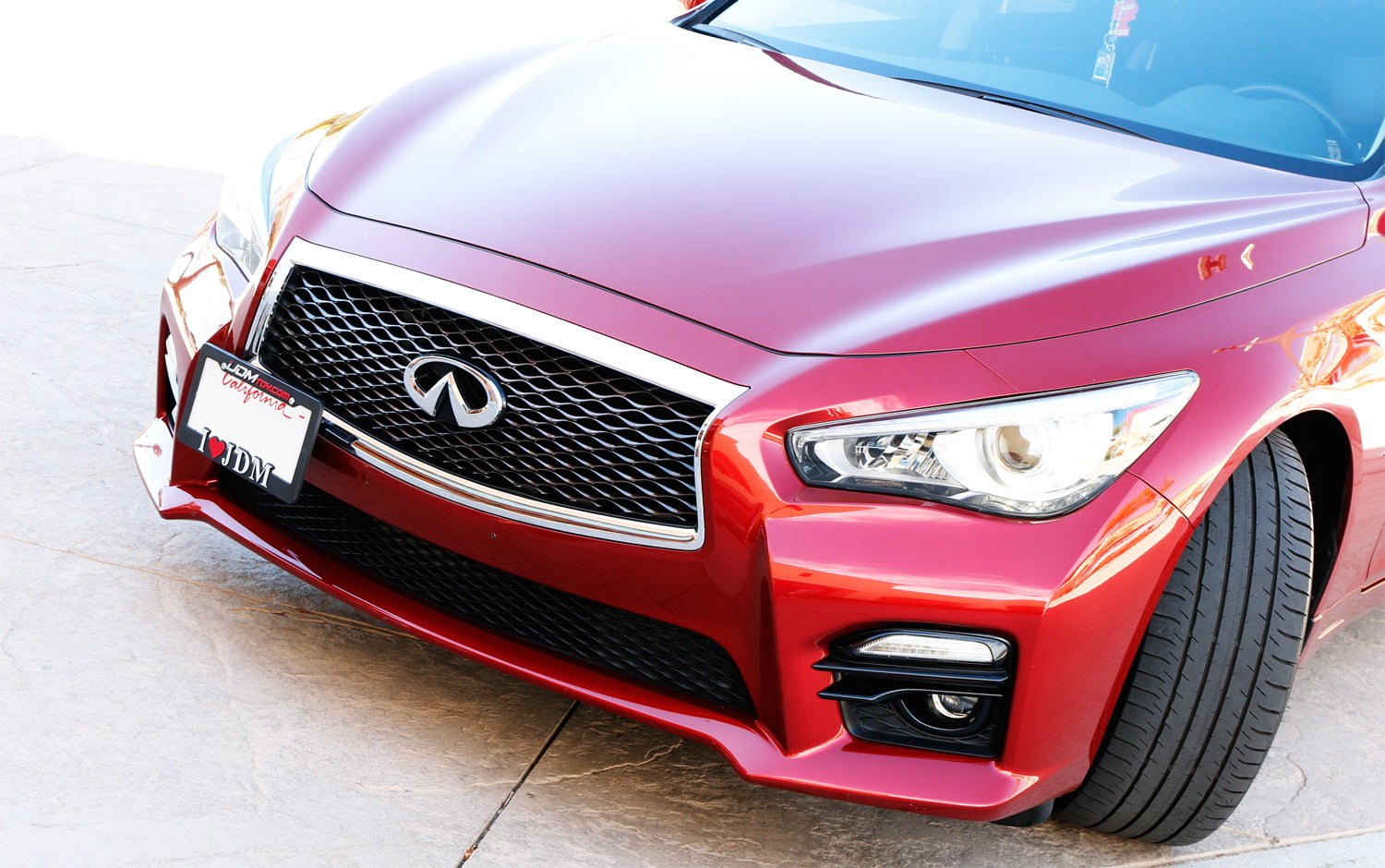 Heavy Duty Front Bumper Tow Hook License Plate Mounting Bracket for Nissan & Infiniti - Perfect for Off-Roading, Car Shows & State Compliance