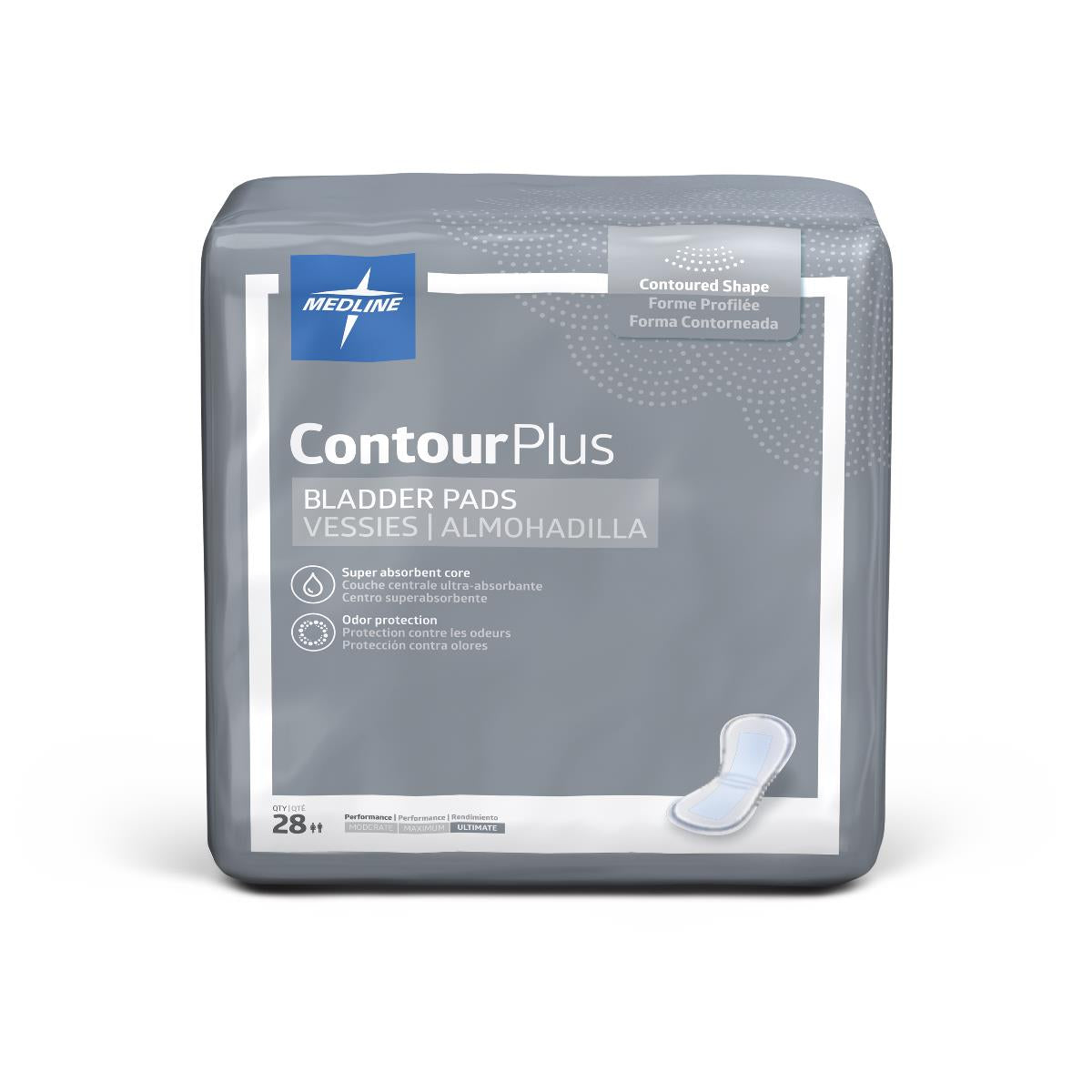 ContourPlus Bladder Control Pads for Women - Premium Incontinence Pads for Light to Moderate Leakage - Discreet & Comfortable Protection for Daily Use, Travel & Active Lifestyle
