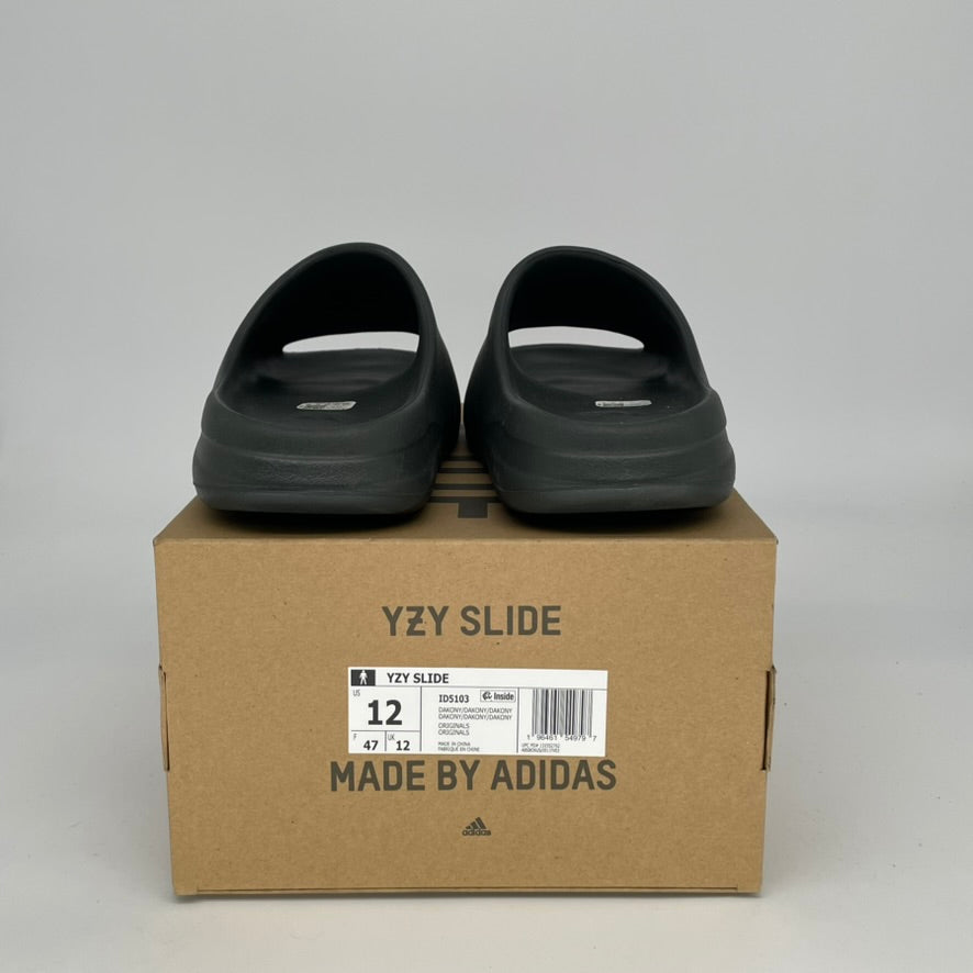 Adidas Yeezy Slide Dark Onyx - Men's Size 12 [ID5103] | Comfortable Slides for Home, Pool & Beach Wear