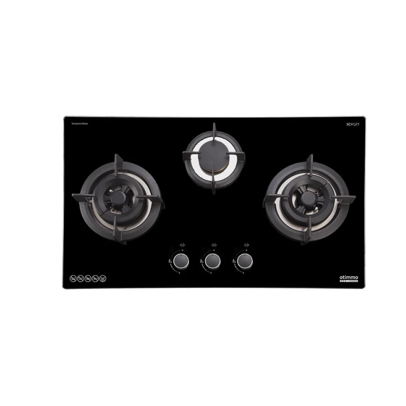 Europace ECH2101S 90cm Stainless Steel Slim Range Hood + EBH 6391S 3 Burner 90cm Slim Gas Hob with Schott Glass - Modern Kitchen Ventilation for Apartments & Small Spaces