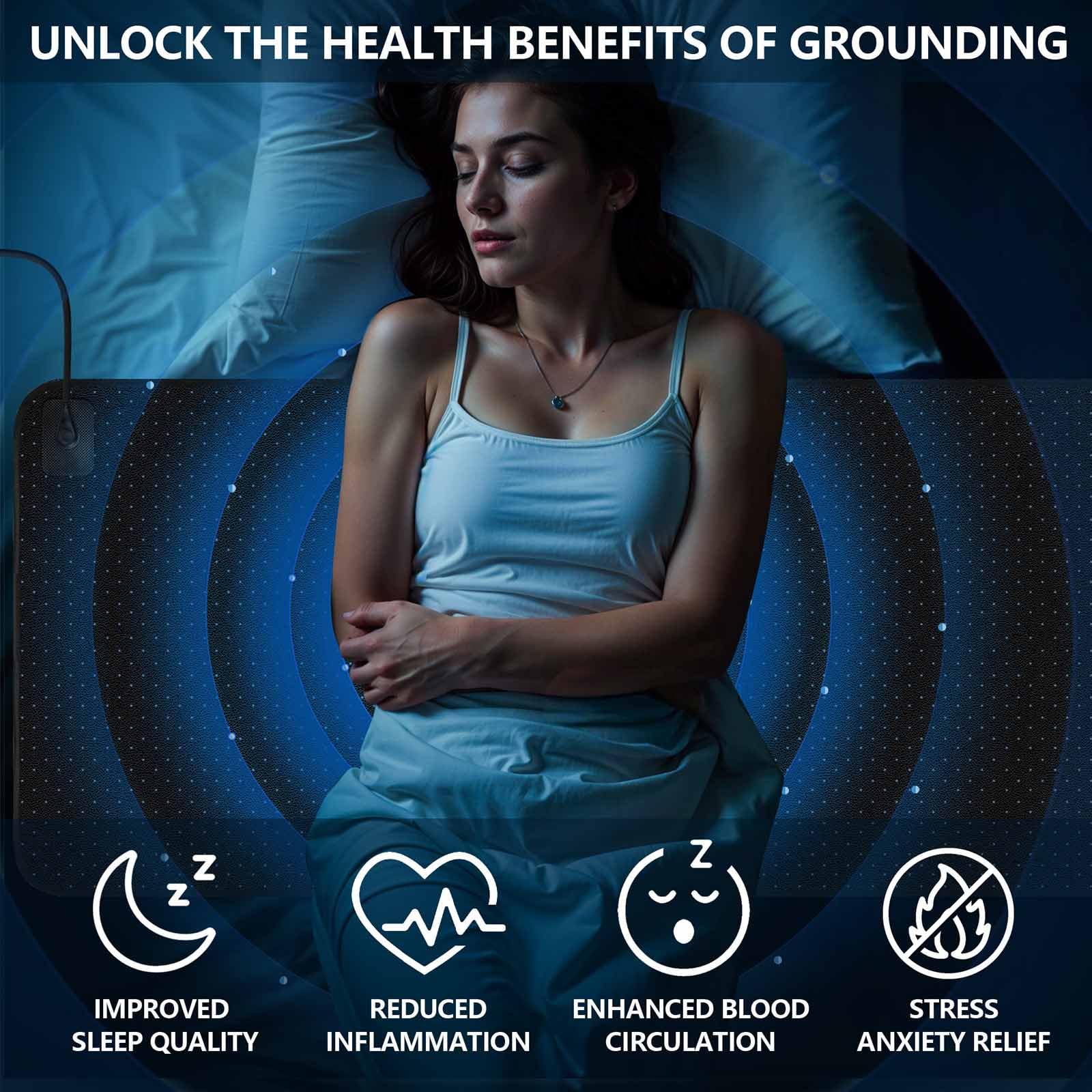 Premium Grounding Mat for Bed - King Size 27