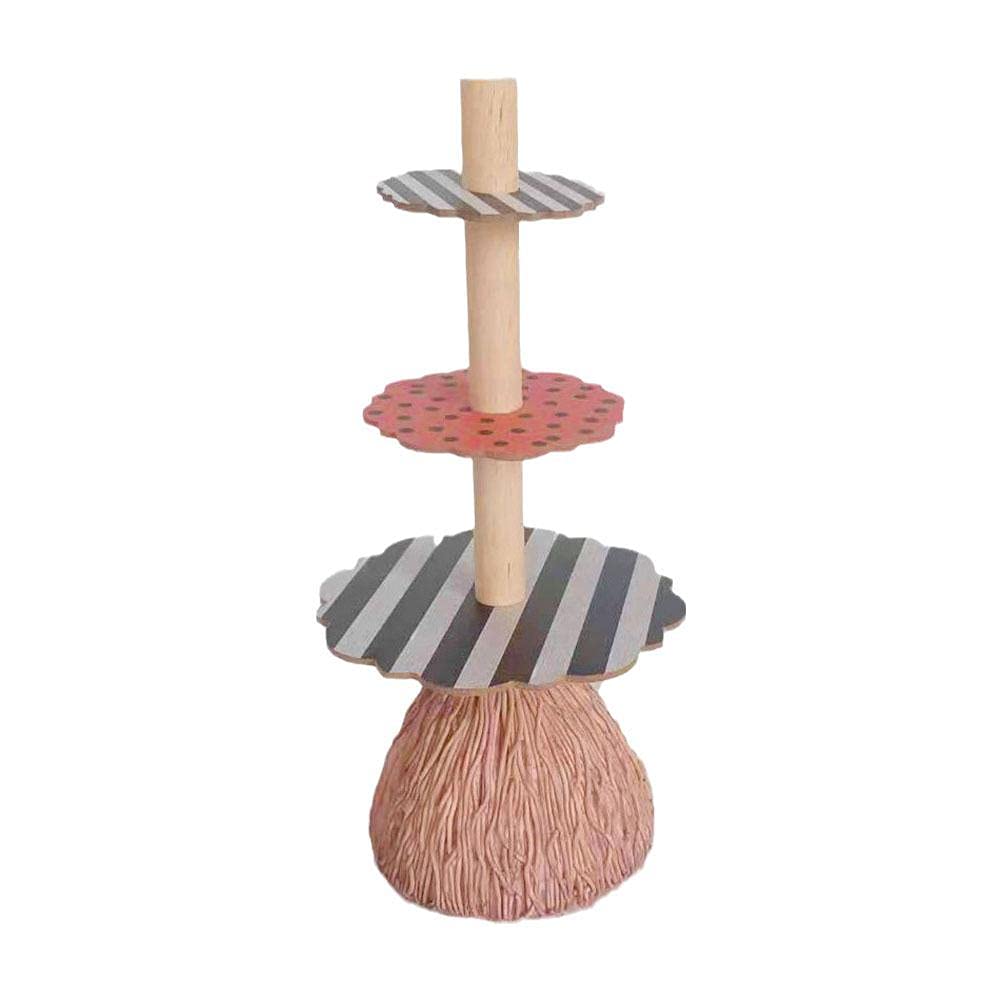 KRONDO Halloween 3-Tiered Snack Stand - Broomstick Design Cupcake & Dessert Display Tower for Candy, Mini Cakes, Fruits | Perfect for Halloween Parties, Home Decor, and Holiday Entertaining