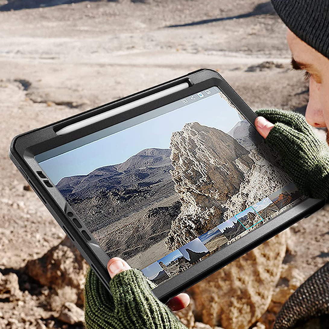 iPad Pro 12.9 Inch (2021) Unicorn Beetle Pro Rugged Case - Heavy Duty Shockproof Cover with Screen Protector & Kickstand - Perfect for Outdoor, Travel & Work Protection