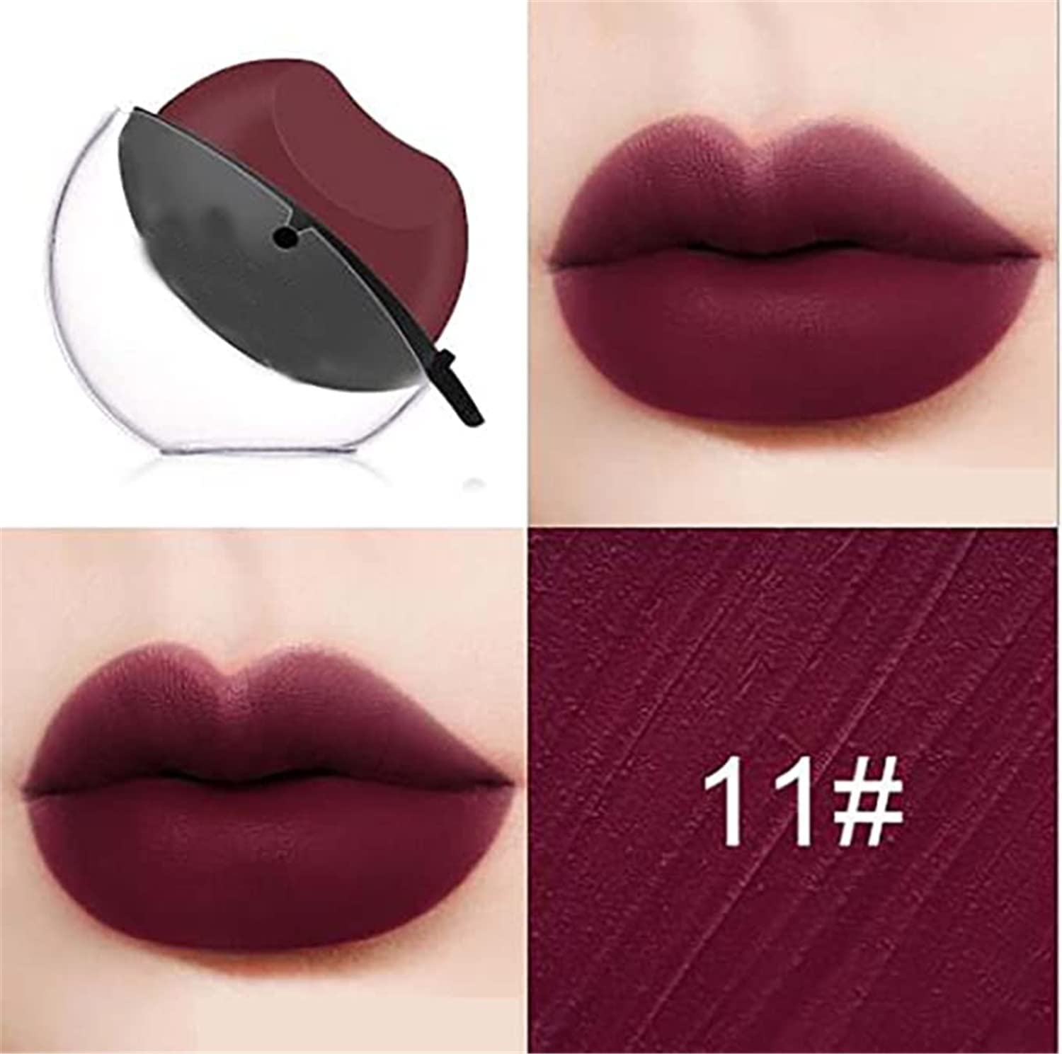 VBA Apple Shape Velvet Matte Lipstick - Long Lasting, Waterproof, Non-Stick Cup Lip Gloss (2 Pack - Red & Maroon) | Perfect for Everyday Wear, Date Night & Special Occasions