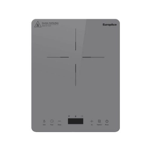 EuropAce EIC7201DGY Slim Induction Cooktop - Portable Electric Stove with 7 Power Levels, Fast Heating & Energy Efficient - Perfect for Dorms, Apartments, RVs & Small Kitchens