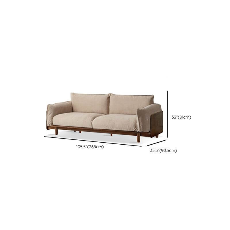 Luxury Ivory Standard Sofa with Armrests - Modern Living Room Furniture for Home & Office Comfort