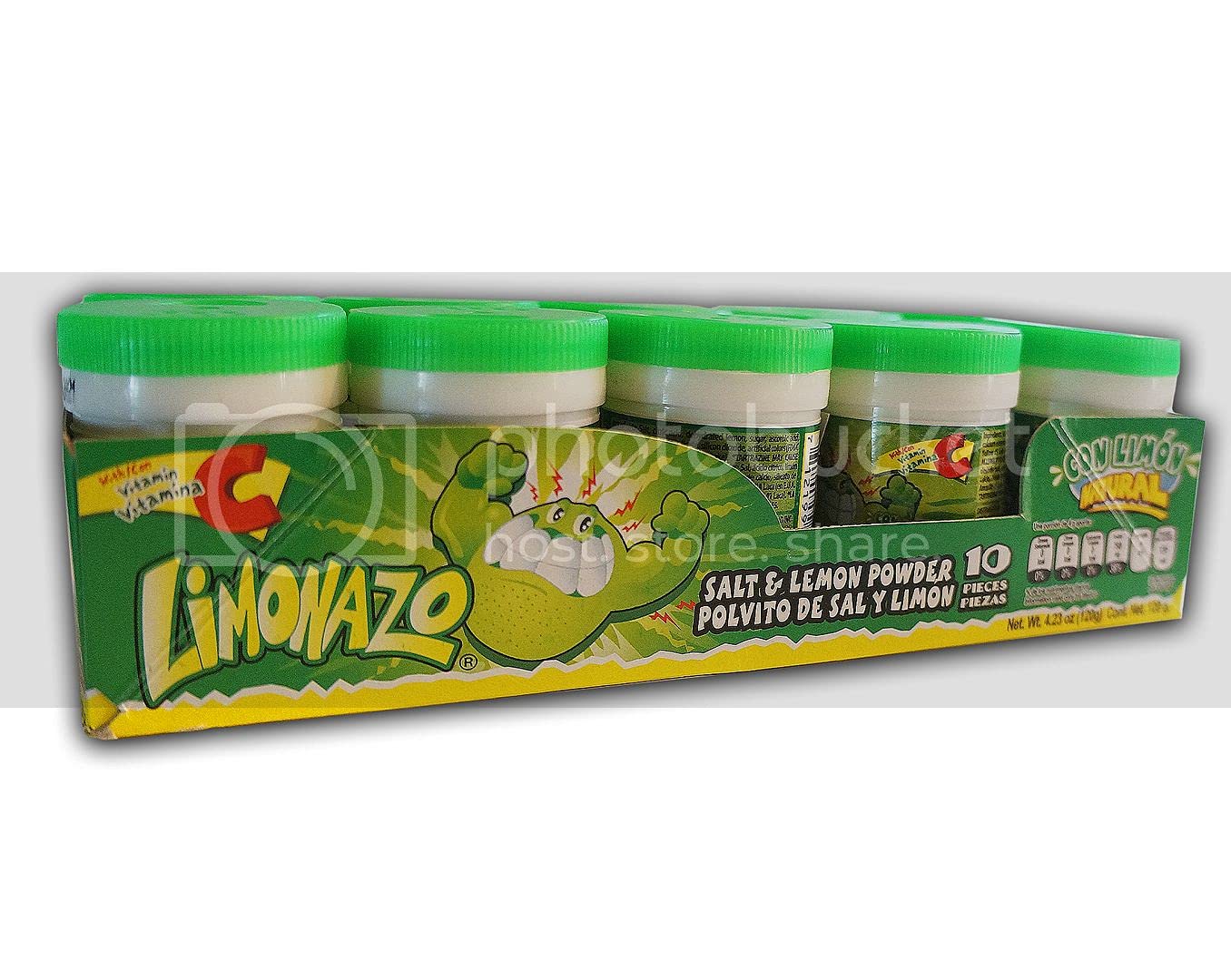 Jovy Candy Limonazo Salt and Lemon Powder Mini Shaker - 10 Pack | Tangy Mexican Candy Seasoning for Fruits, Snacks & Drinks | Perfect for Parties, Movie Nights & On-the-Go Snacking