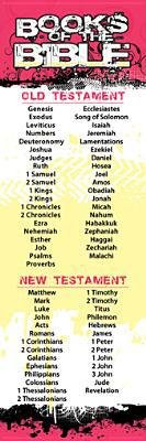 Books of the Bible Bookmarks - Durable Hardcover Scripture Reference Guide for Bible Study, Church, Sunday School & Personal Devotion