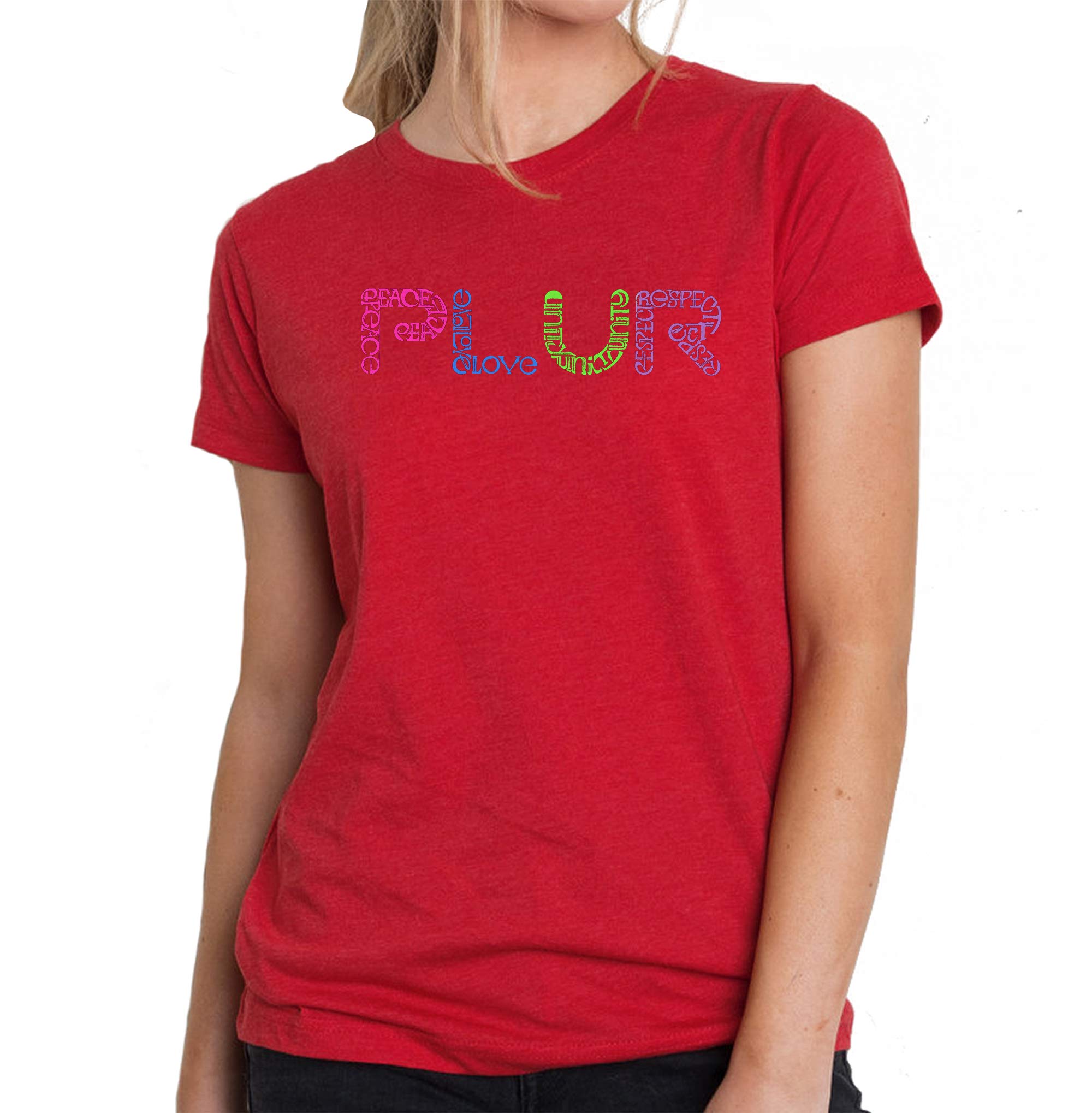 LA POP ART Women's Premium Blend Word Art Graphic T-Shirt - Soft Cotton Tee with Stylish Typography Design | Perfect for Casual Wear, Street Fashion & Everyday Outfits