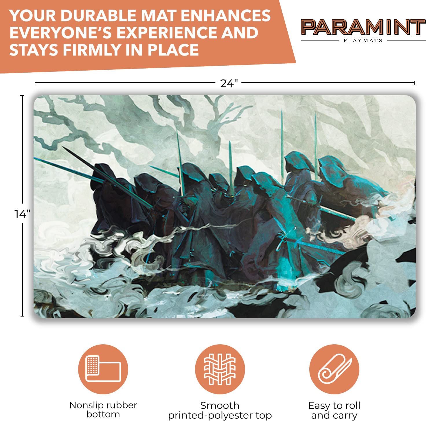 Anato Finnstark The Nine (Stitched) MTG Playmat - Lord of The Rings Themed Magic The Gathering Playmat for MTG, YuGiOh & TCG Games - Premium Stitched Edges & Original Art - Perfect for Game Nights & Tournaments
