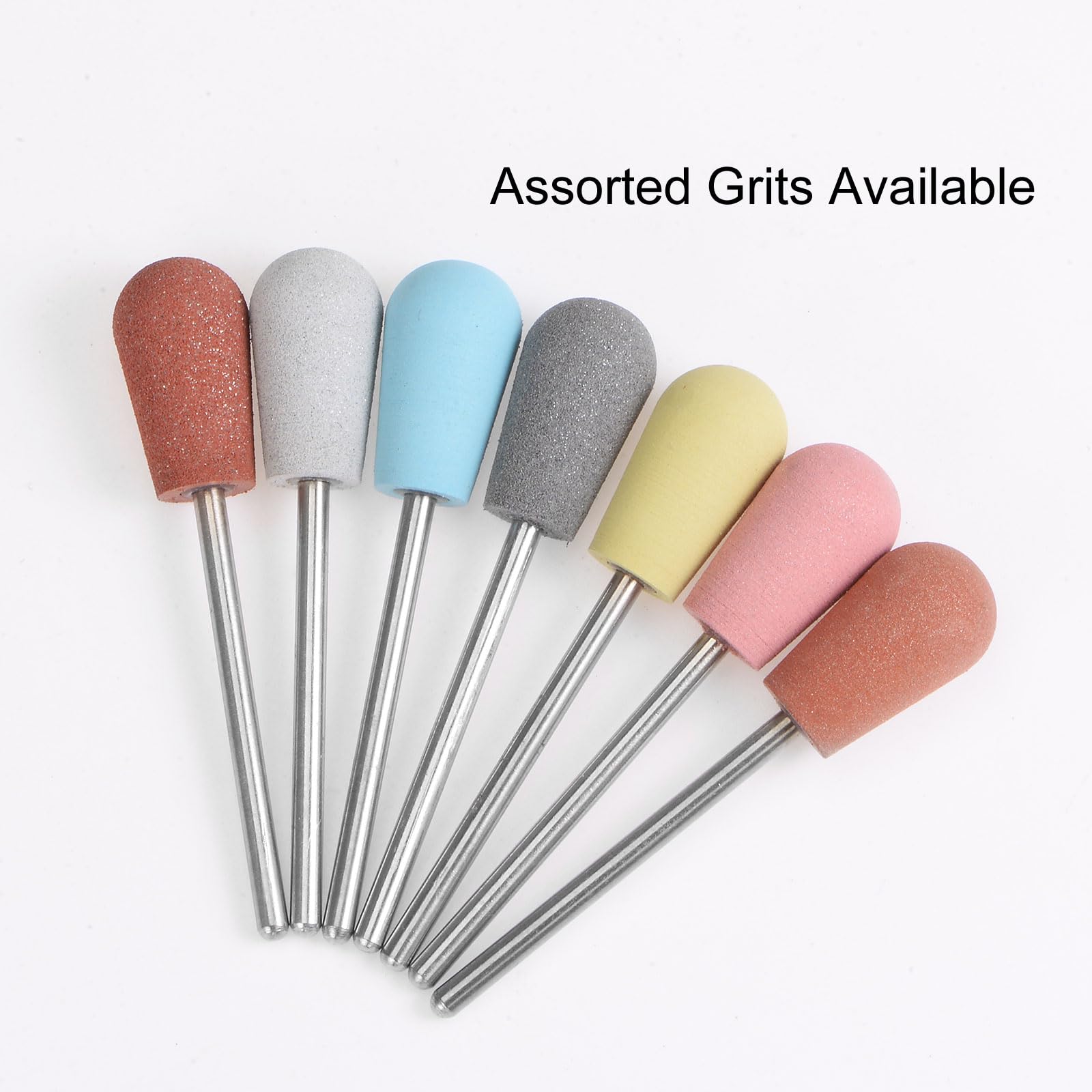 5pcs Rubber Polishing Bits - 150 Grit Silicone Buffing Wheels 10mm Dia Mounted Grinding Heads for Electric Grinder & Rotary Tools | Perfect for Metal Polishing, Jewelry Making & DIY Craft Projects