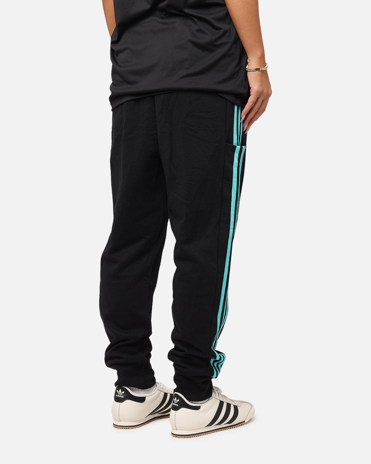 Adidas x Mercedes AMG Petronas Formula One F1 DNA Joggers for Men - Black/White Running Pants for Gym, Workout & Casual Wear