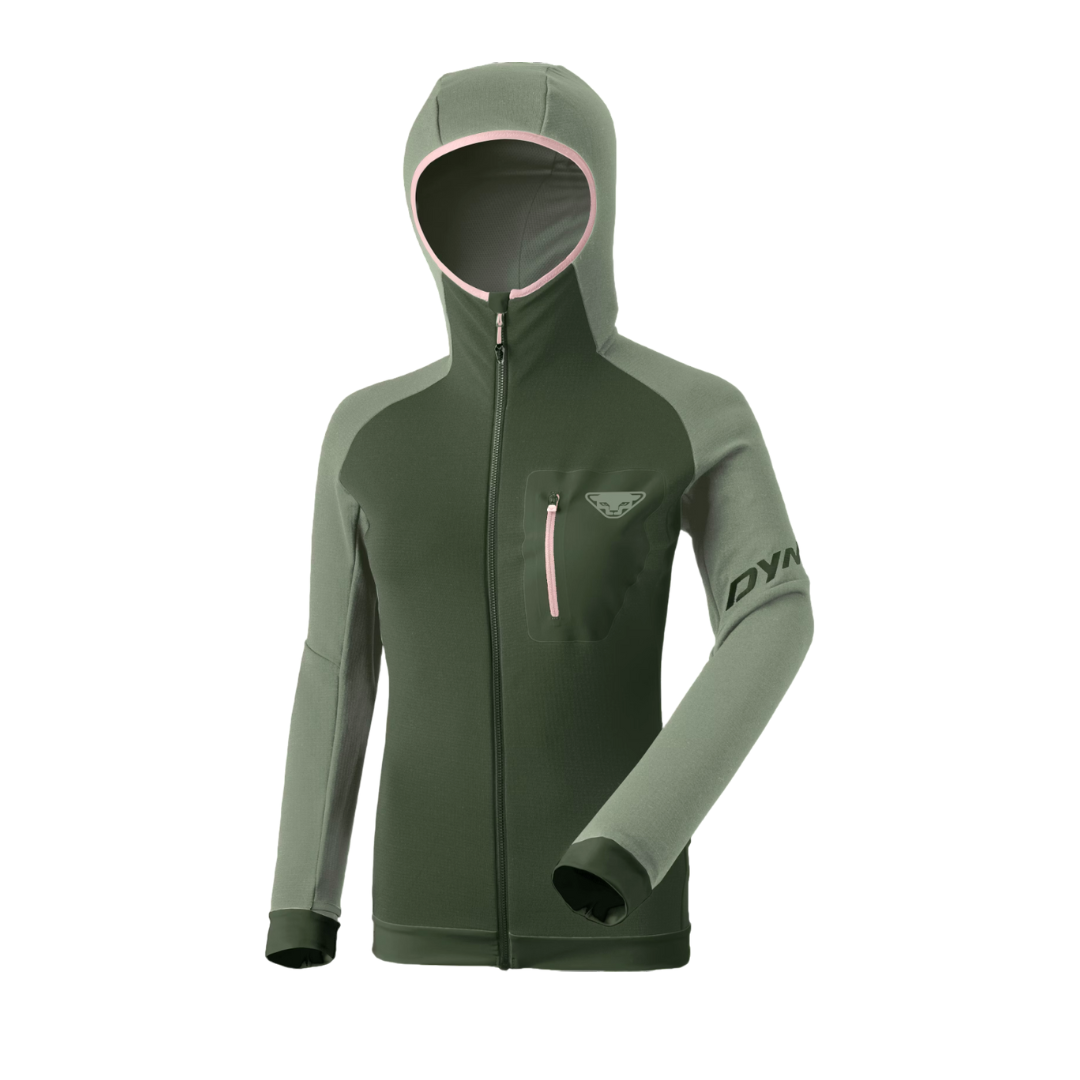 DYNAFIT Women's Radical Polartec Hooded Jacket - Lightweight Fleece Winter Coat for Hiking, Skiing & Outdoor Activities