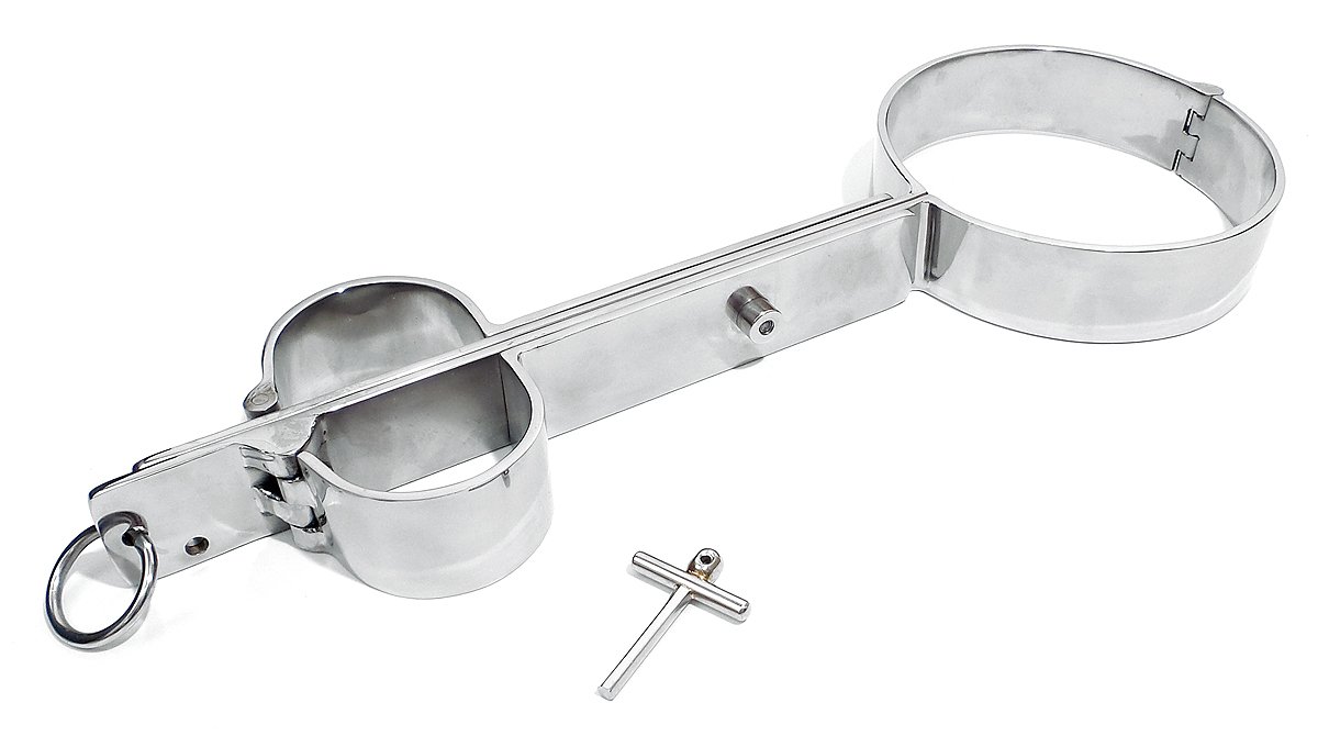 Heavy Duty Stainless Steel Shrew's Fiddle Bondage Restraint - Small (6.5