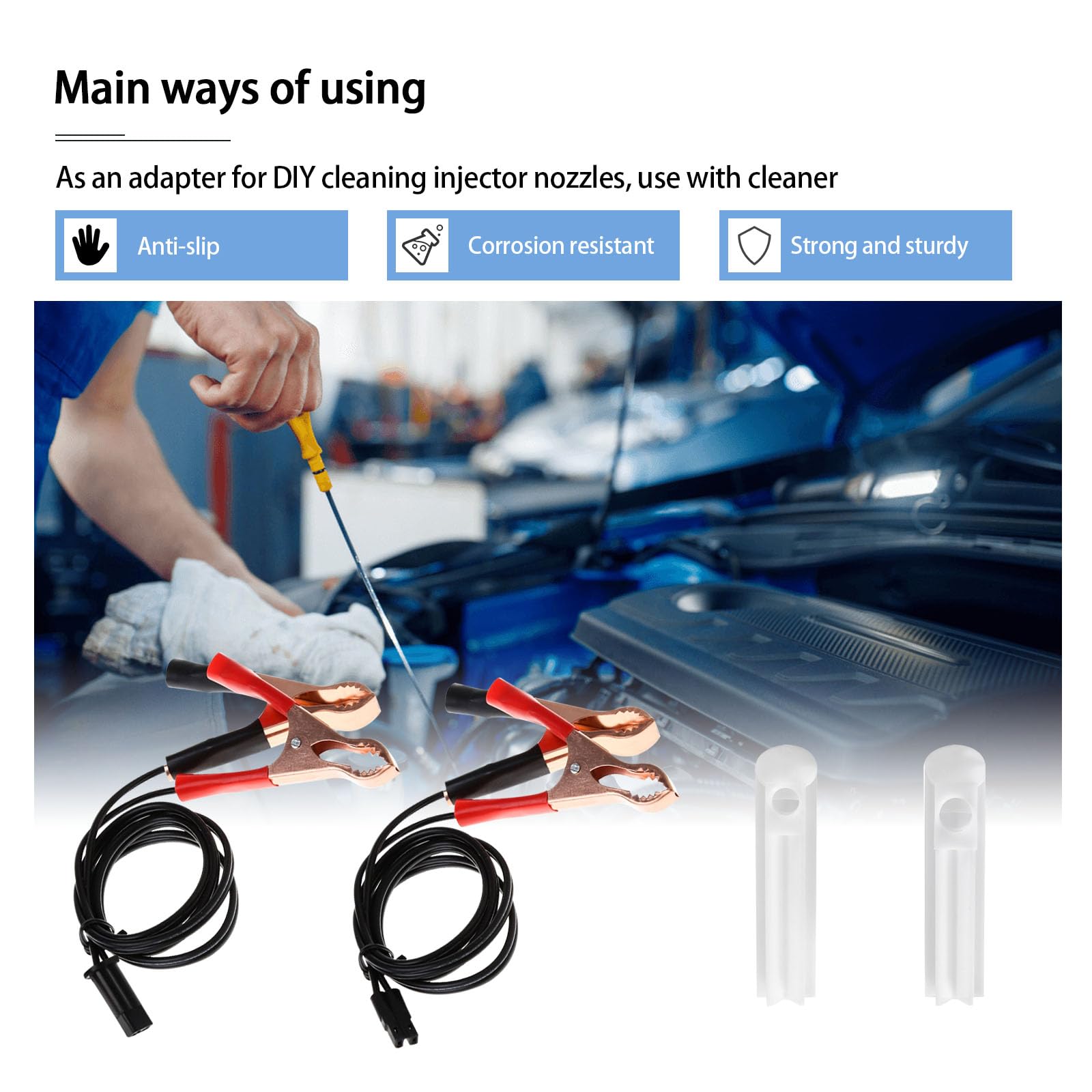 Augeny Universal Fuel Injector Cleaner Kit - Auto, Motorcycle, EV, ATV & Boat Fuel Injection Nozzle Cleaning Tool Set with Adapter | DIY Car Maintenance & Engine Performance Improvement