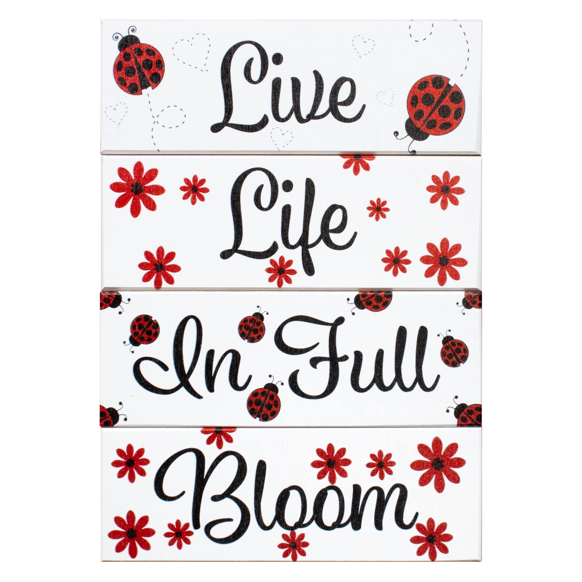 Farmhouse Spring Decor Signs - Rustic Tiered Tray & Tabletop Centerpiece Shelf for Mantel, Wall, or Entryway | Handmade in USA | Perfect for Easter, Mother's Day & Spring Home Styling