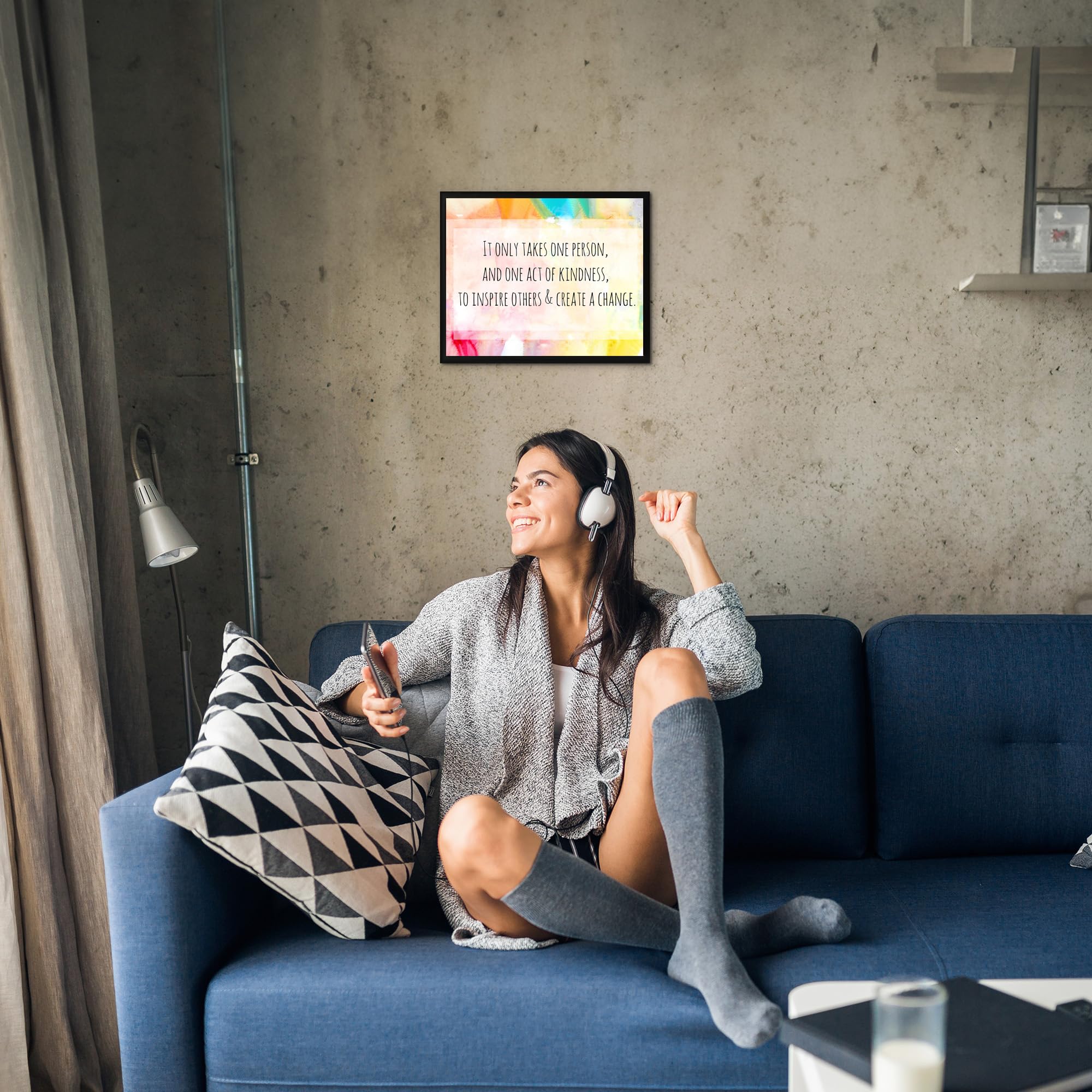 Positive Affirmations Inspirational Wall Art Print - Motivational Quotes for Living Room, Office & Bedroom Decor - Unframed 8x10 - Perfect for Home, Workspace & Meditation Room Aesthetic