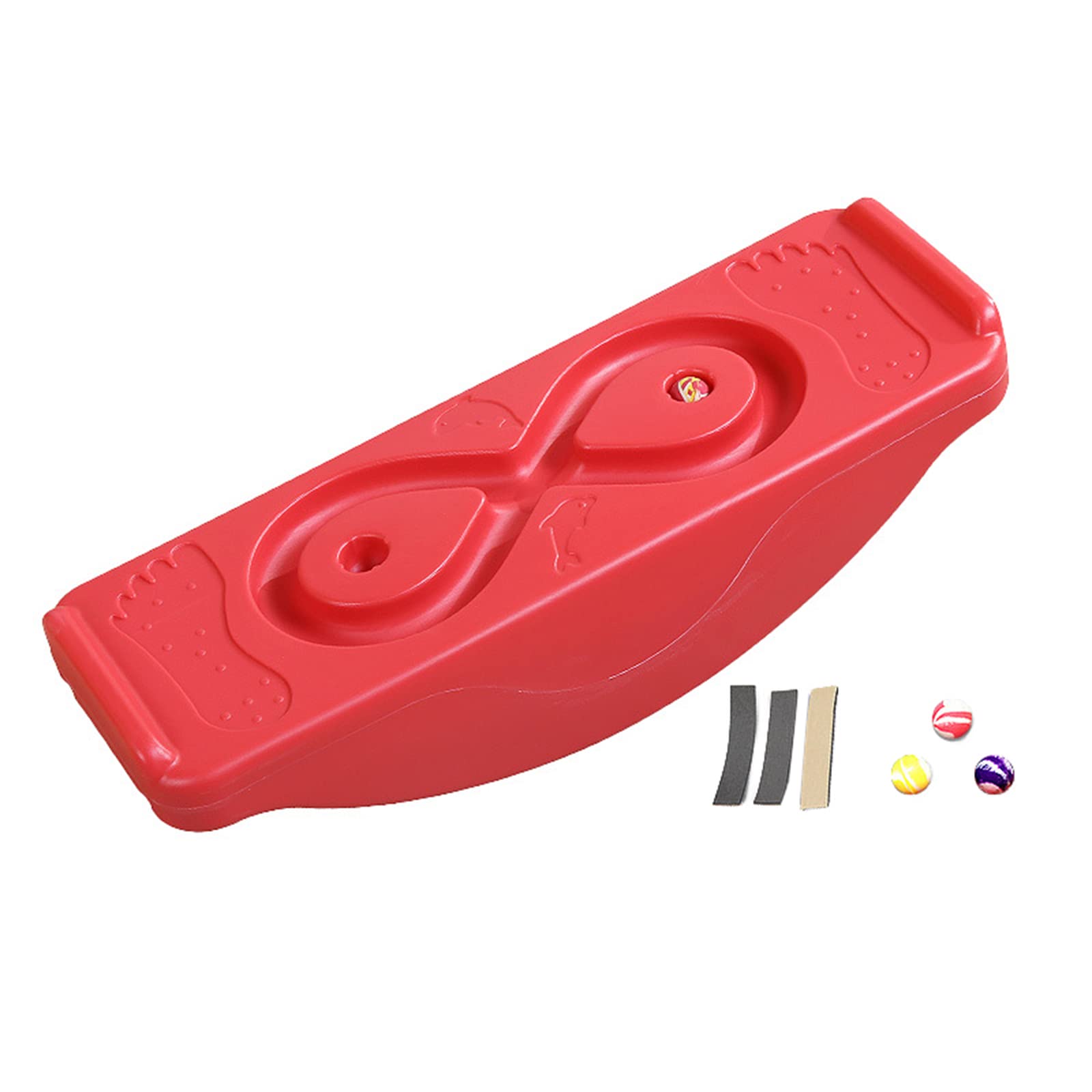 Kids Rocking Seesaw Balance Board - Plastic Sensory Integration Training Toy with 3 Balls for Balance & Coordination Development | Spinning Balance Board & Agility Trainer for Indoor Play, Classroom Activities & Occupational Therapy