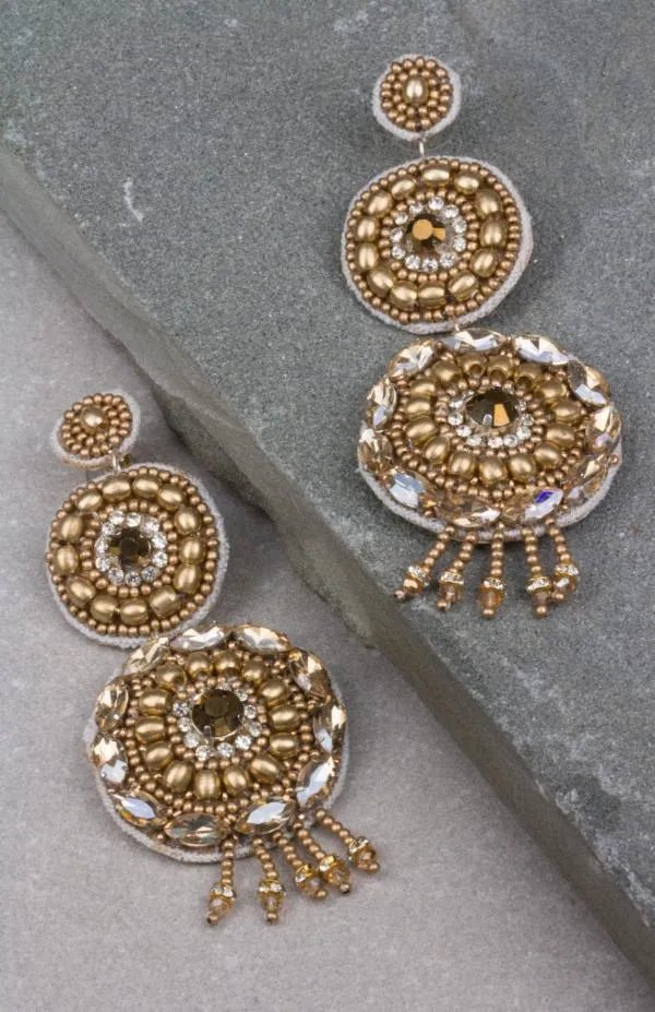 Stylish Dionysus Beaded Statement Earrings for Women - Elegant Dangle Drop Earrings for Party, Wedding & Evening Events