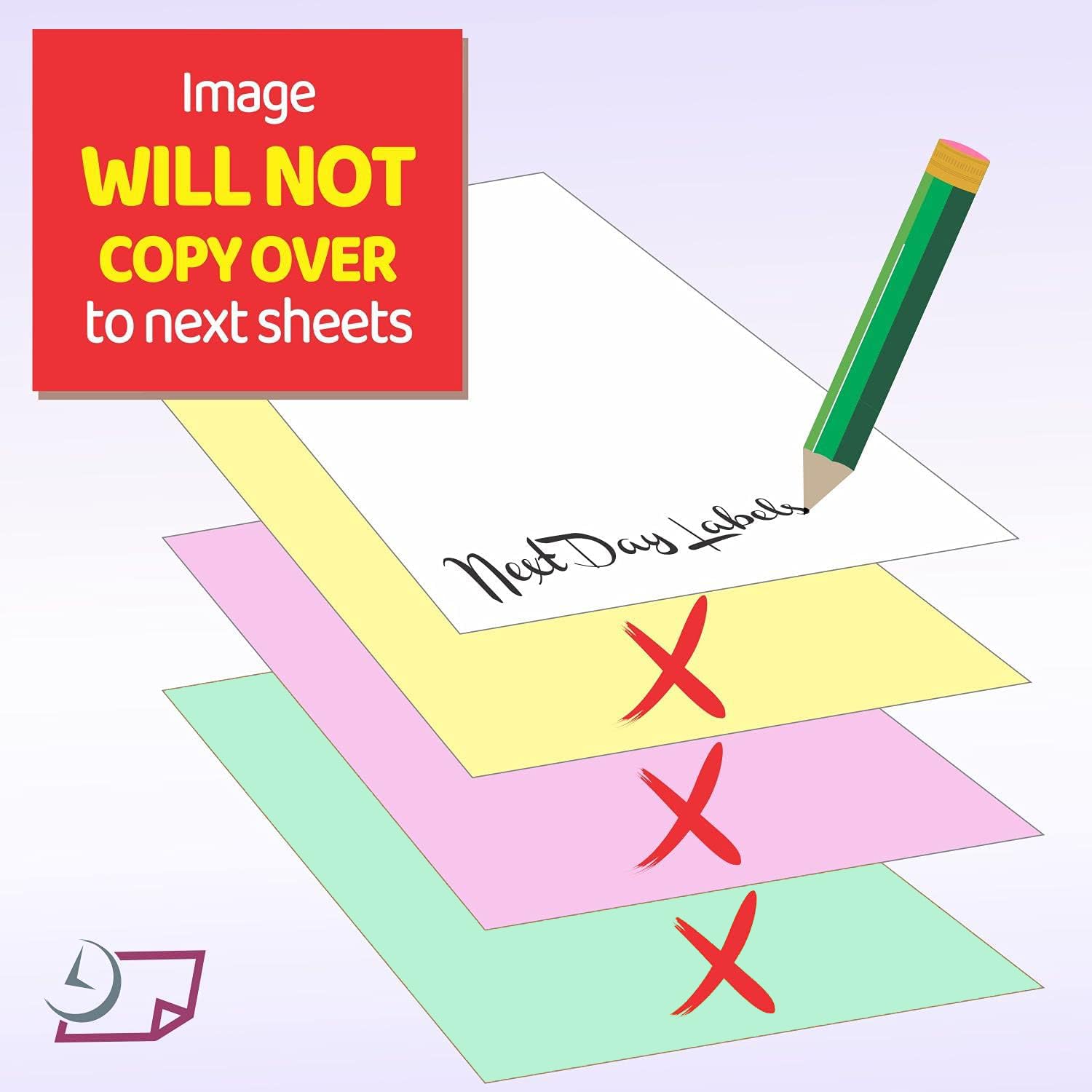 Premium 4-Part Plain Collated Color Paper for Laser & InkJet Printers - Multipurpose Copy Paper for Invoices, Receipts & Office Documents (Case Pack)
