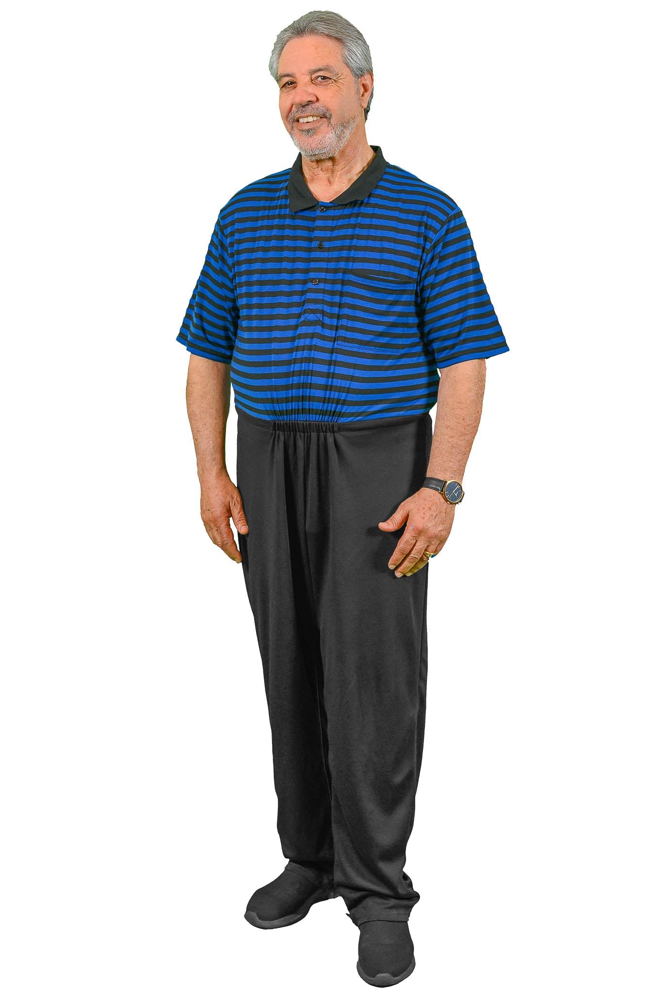 Ovidis Dementia Clothing - Alzheimer's Anti-Strip Jumpsuit for Elderly Men - Comfortable & Secure Onesie for Seniors with Dementia - Ideal for Nursing Homes & Home Care