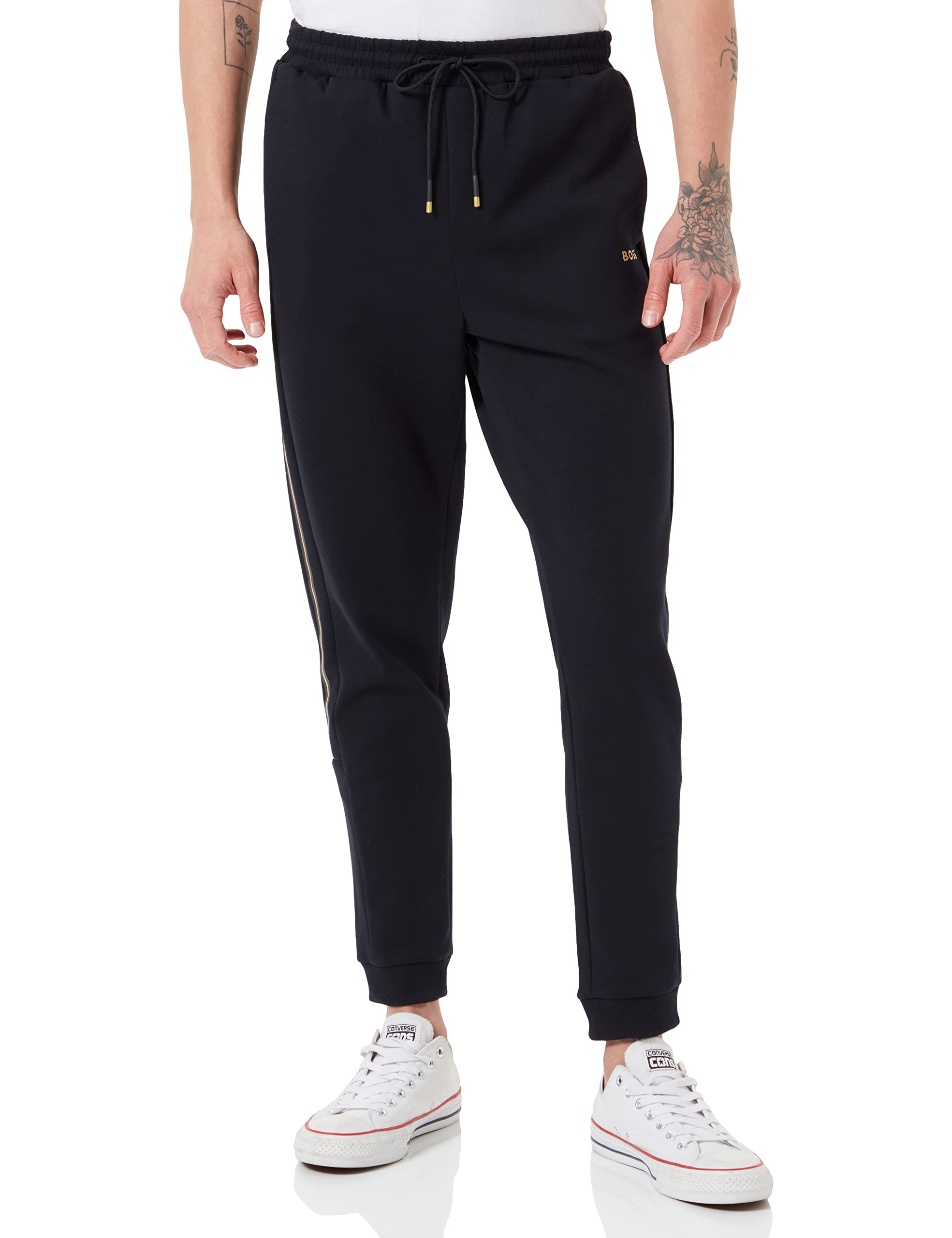 BOSS Men's Hadiko 1 Cotton-Blend Jogger Pants with Side Stripes - Comfortable Casual Sweatpants for Gym, Lounge & Streetwear Fashion