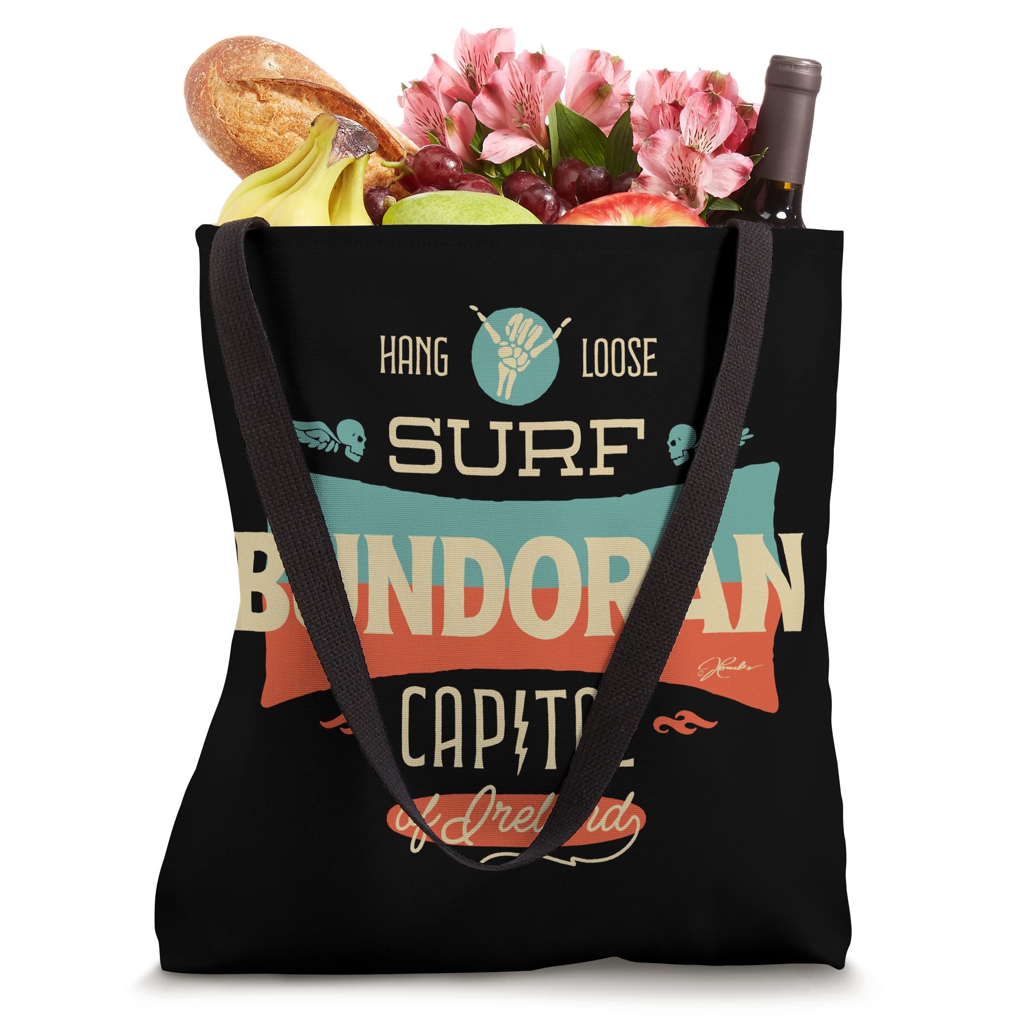 JCombs: Bundoran Surf Capital of Ireland Tote Bag - Stylish & Durable Surfing Tote for Beach, Travel & Shopping - Perfect Gift for Surf Lovers