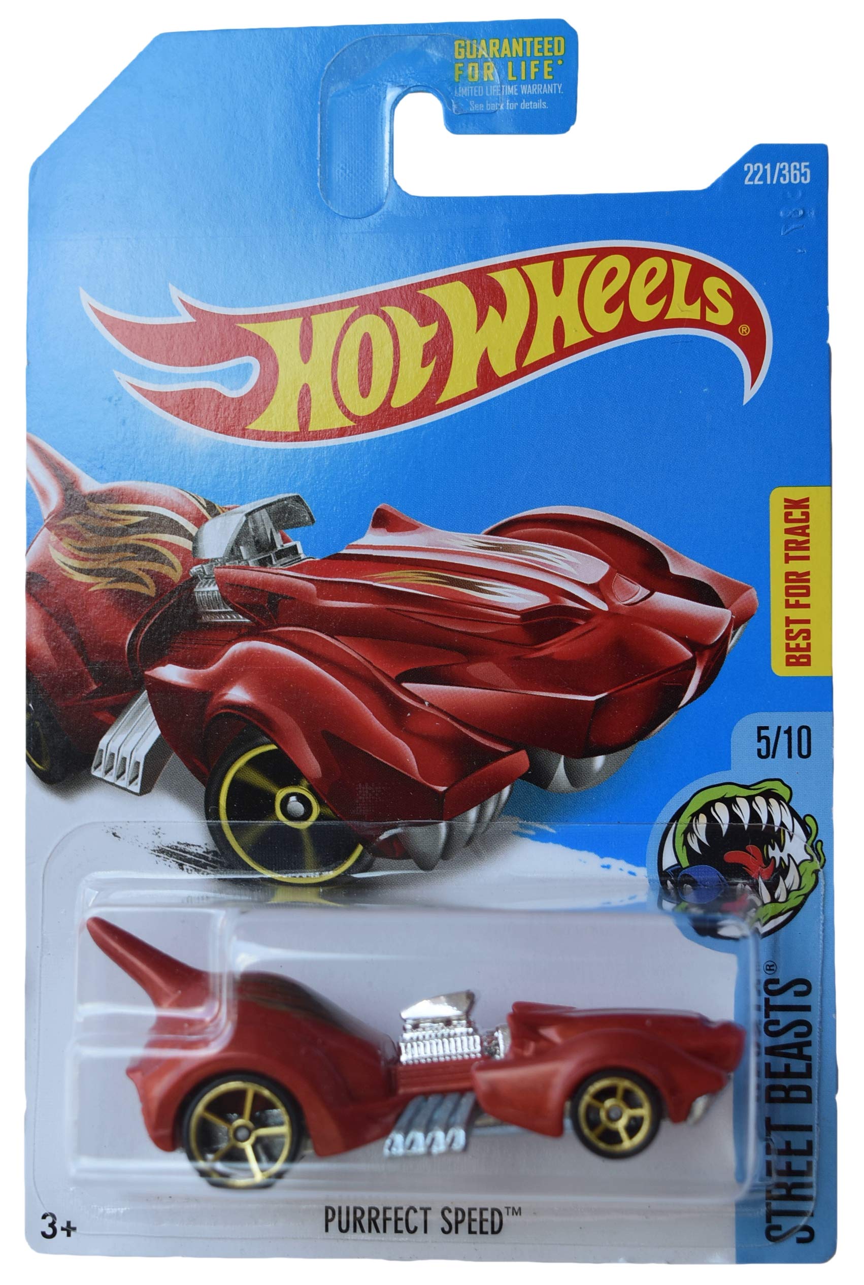 Hot Wheels Purrfect Speed Die-Cast Car 221/365 - Red Collectible Toy for Kids & Adults - Perfect for Racing, Display & Gift Giving