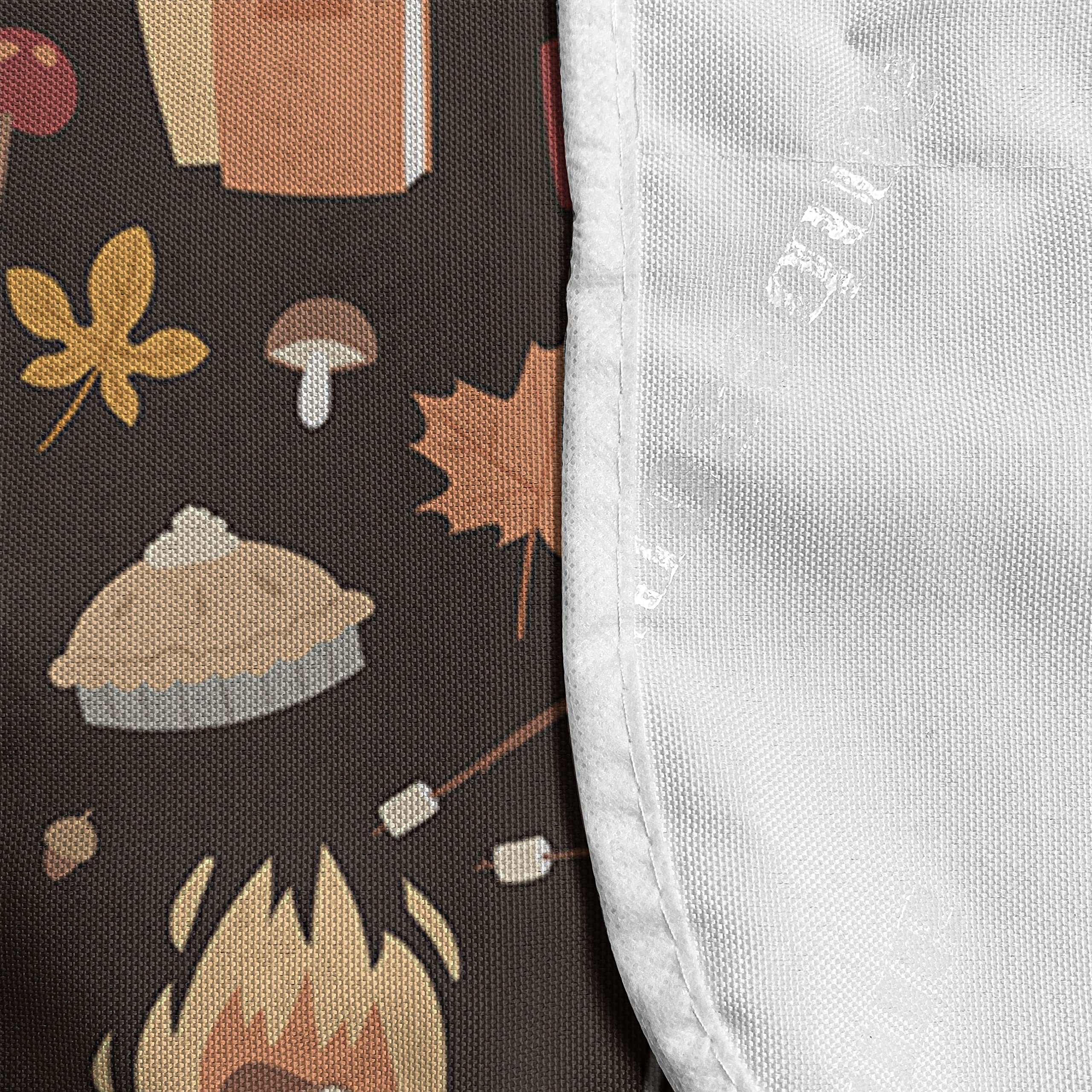 Ambesonne Autumn Microwave Oven Cover - Waterproof Kitchen Organizer with Pockets, 36